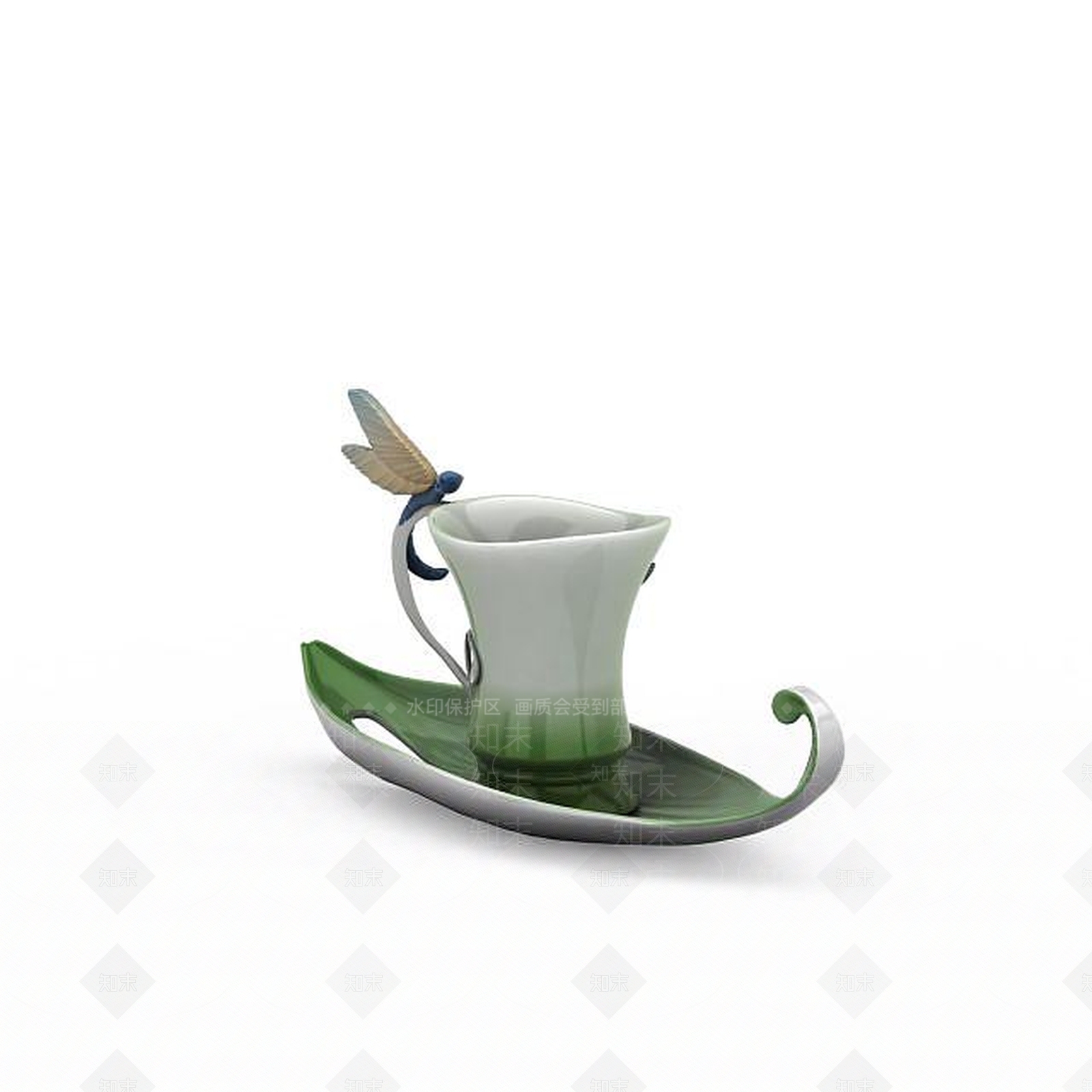 现代创意茶杯3D模型下载【ID:1195629002】