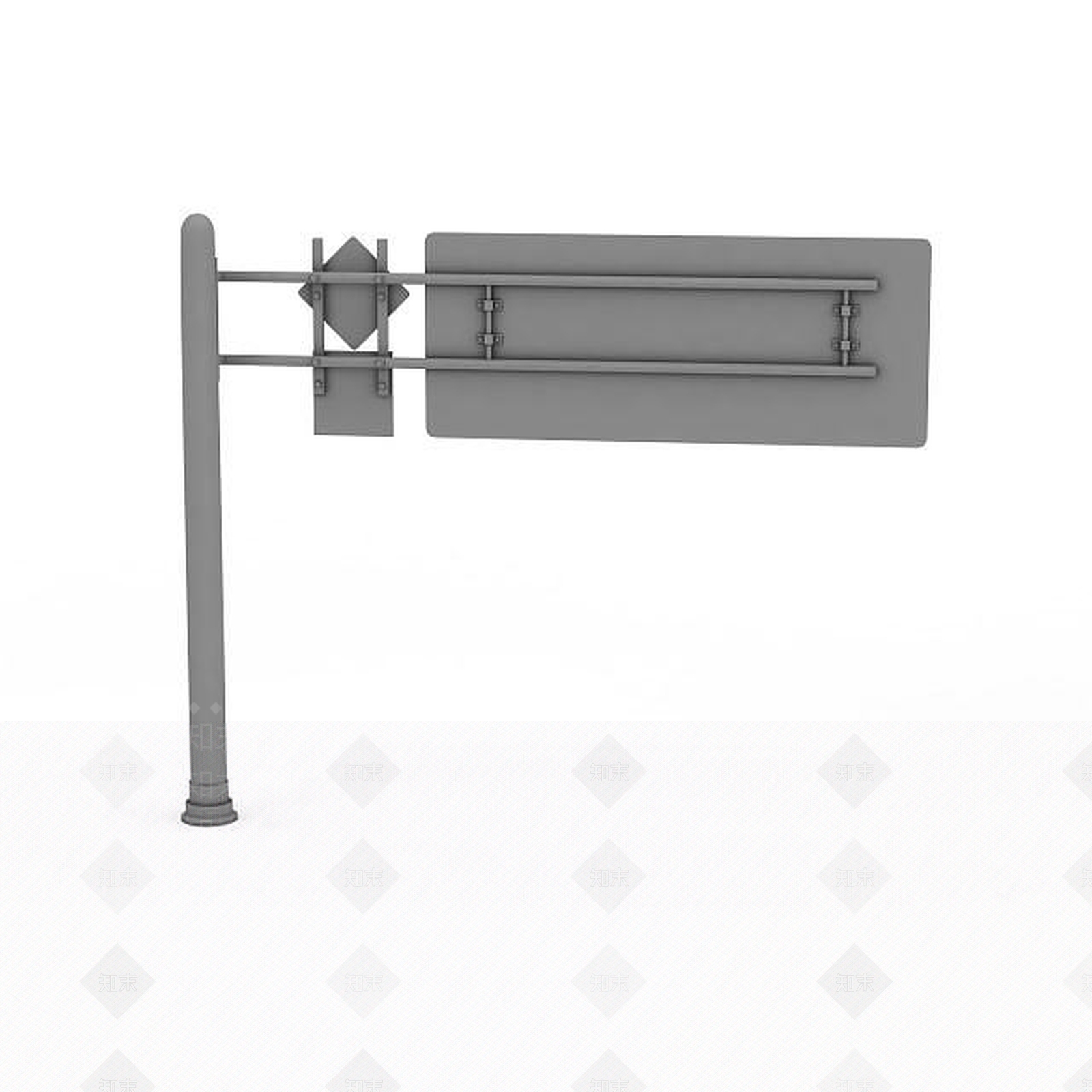 现代户外广告牌3D模型下载【ID:1195629122】