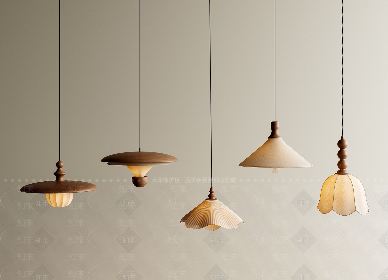 法式中古床头吊灯SU模型下载【ID:1195630893】