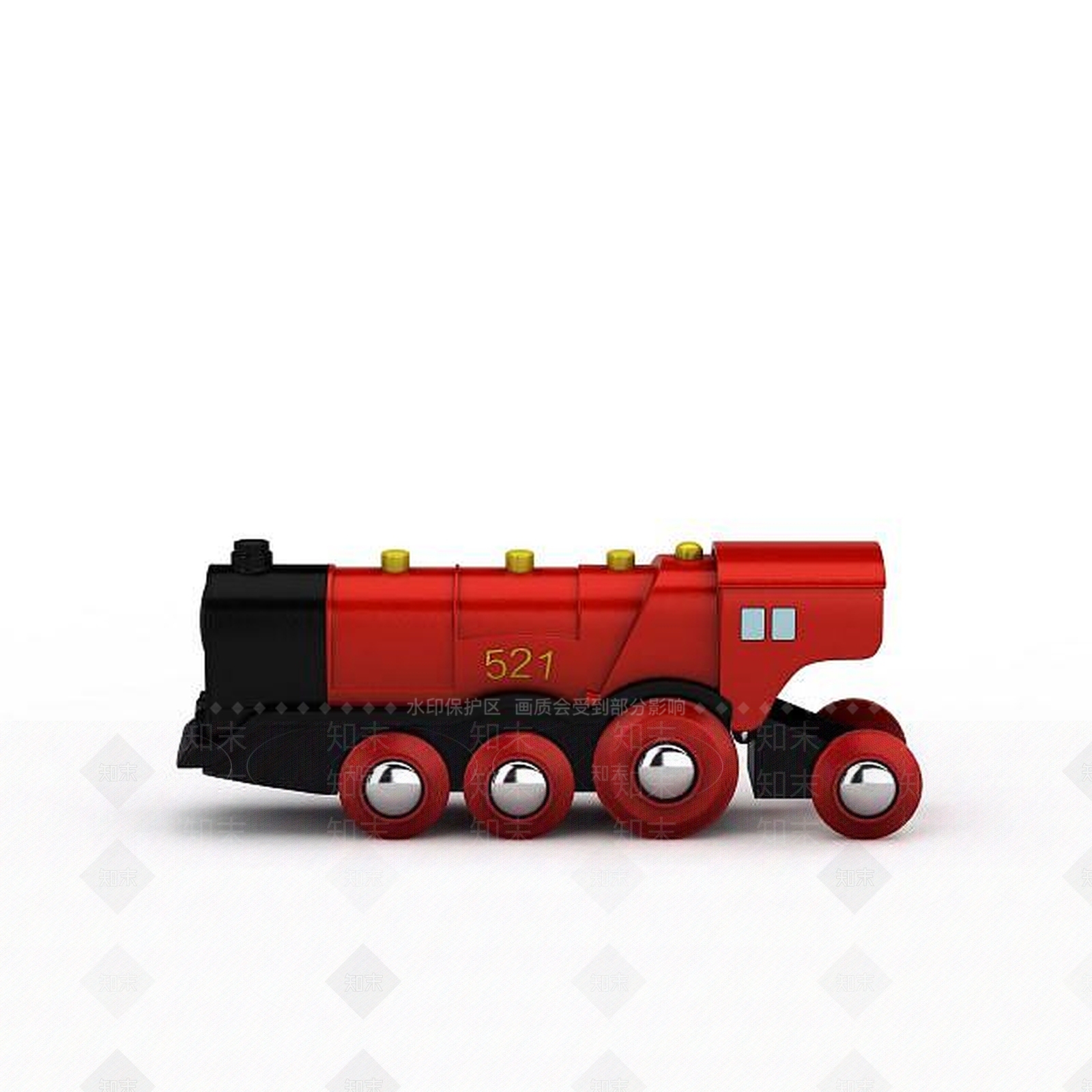 现代卡通火车3D模型下载【ID:1195630912】