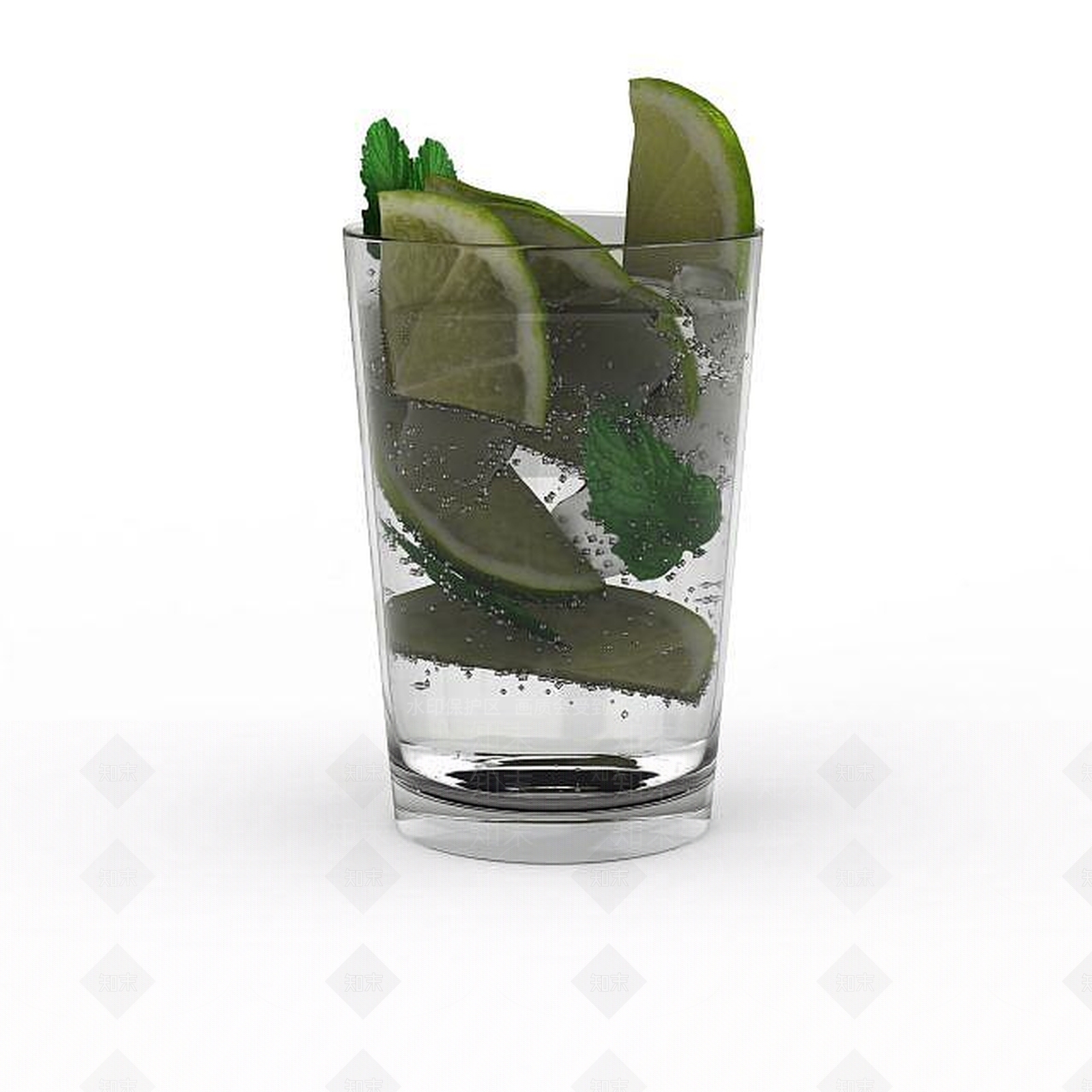 现代柠檬茶3D模型下载【ID:1195631055】