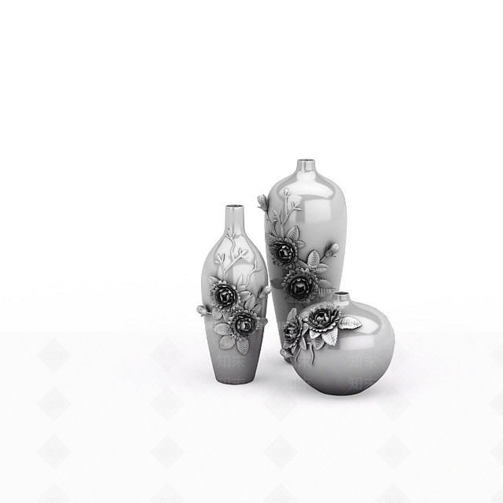 现代玻璃瓶子3D模型下载【ID:1195631582】