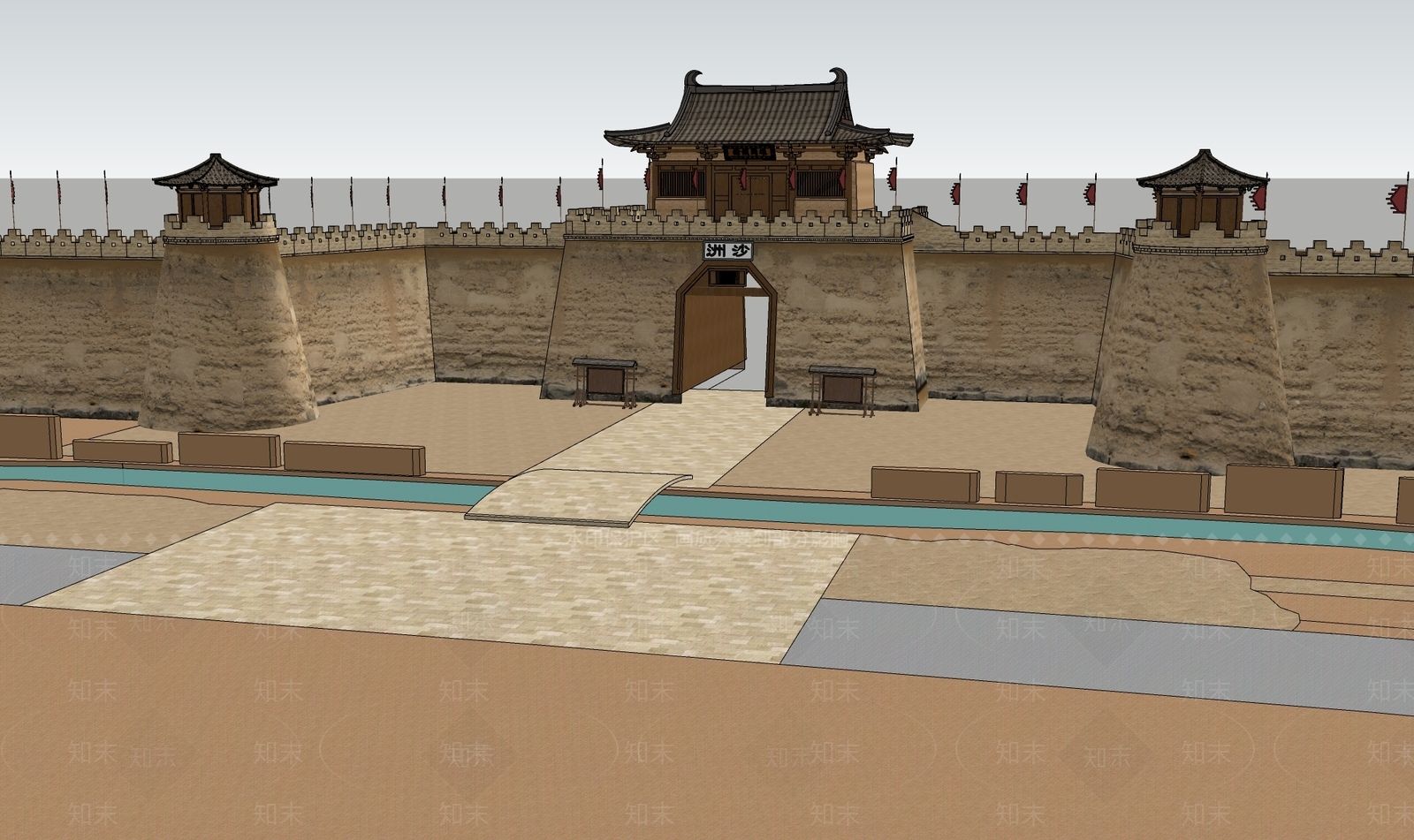 中式其他景观小建筑SU模型下载【ID:1195632911】