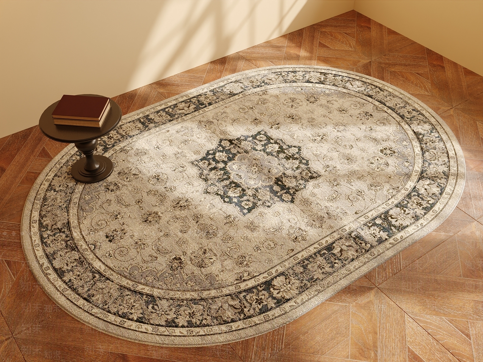 美式法式地毯3D模型下载【ID:1195632782】