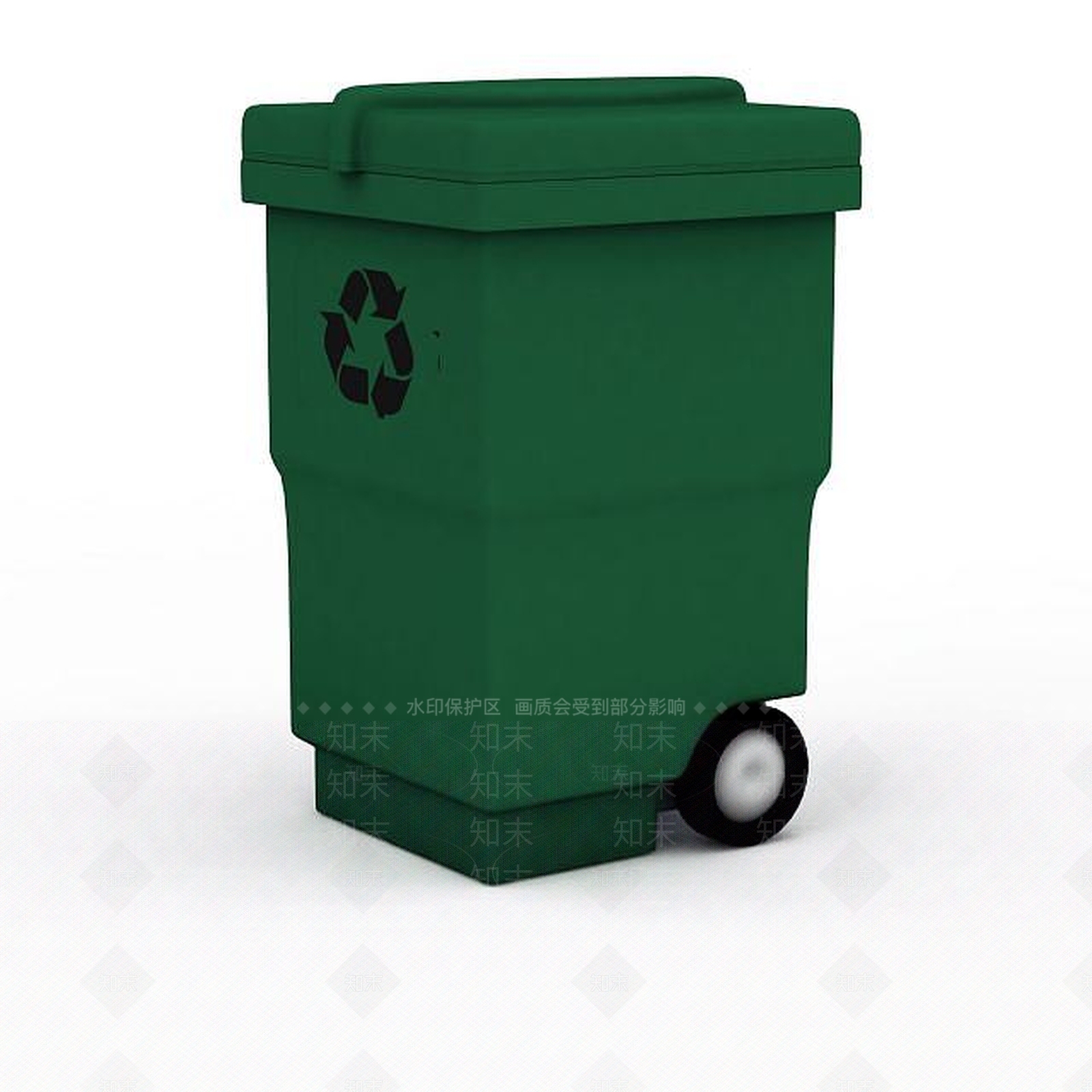 现代环保垃圾箱3D模型下载【ID:1195633033】