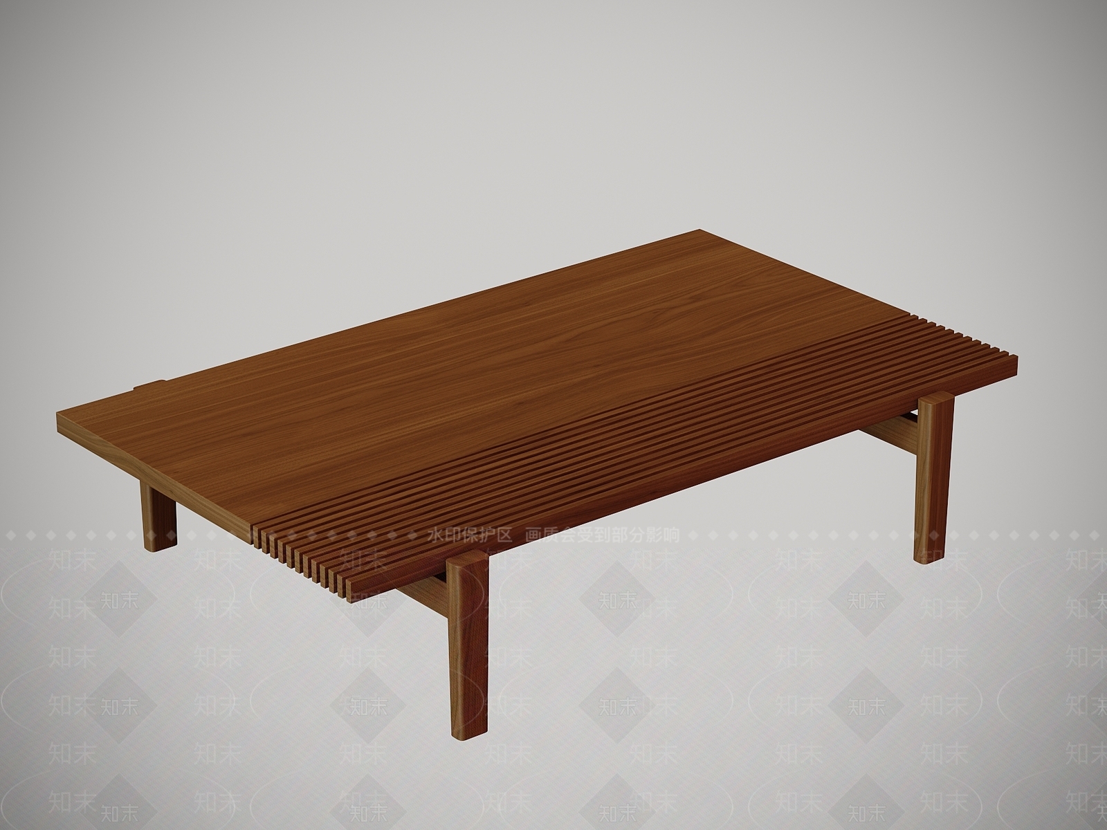 现代原木茶几3D模型下载【ID:1195633596】