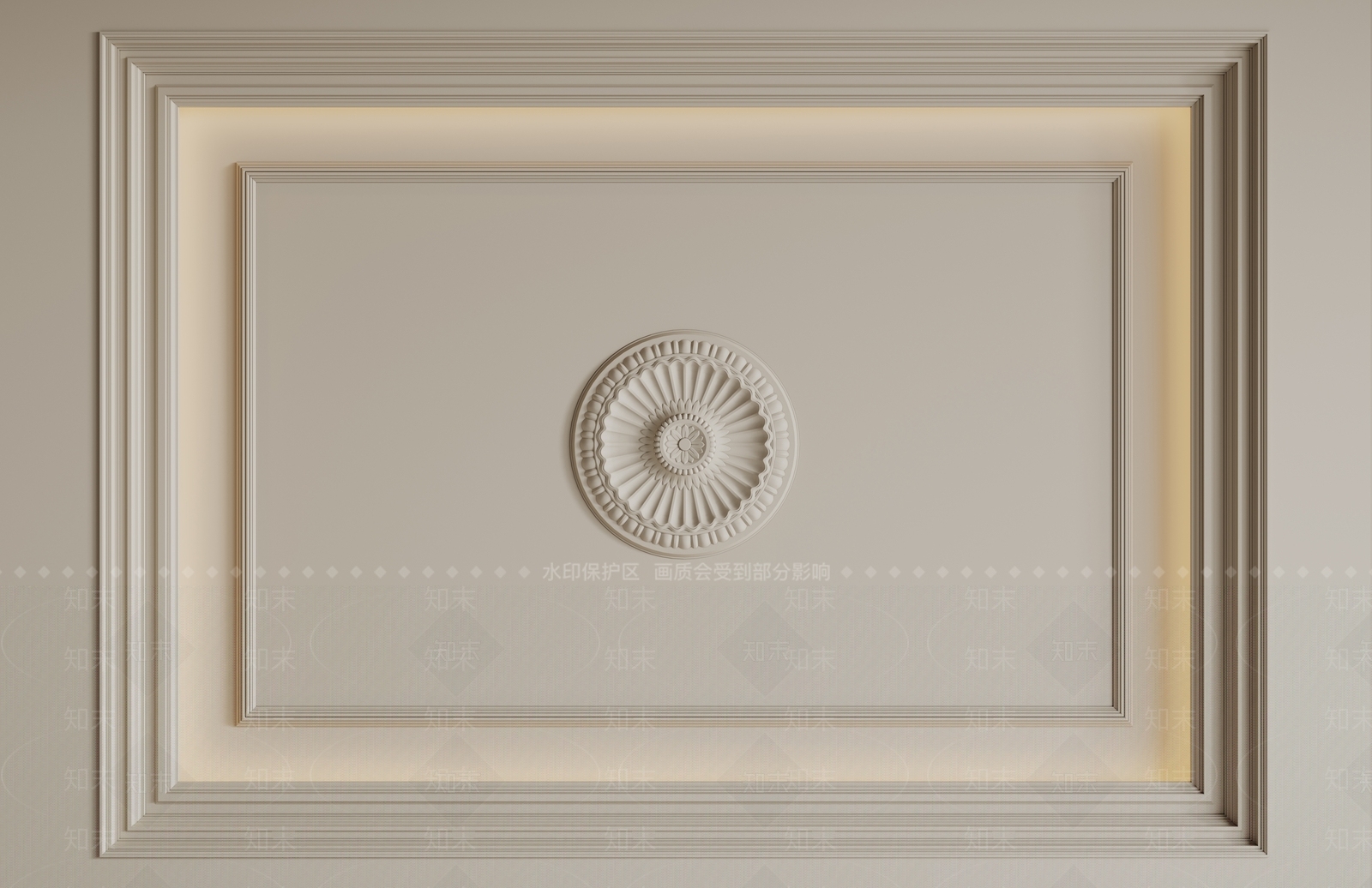 法式欧式吊顶SU模型下载【ID:1195634390】