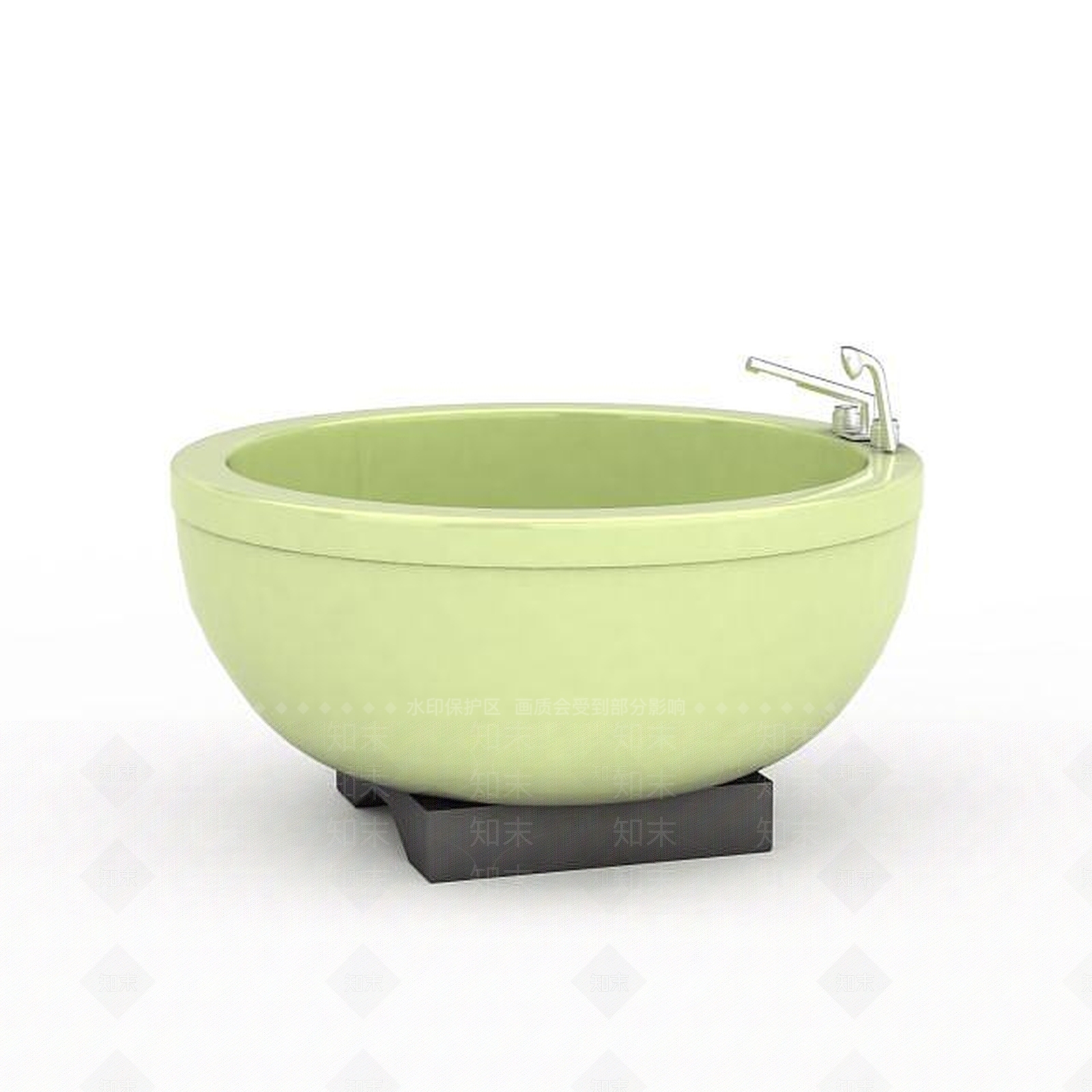 现代圆形浴缸3D模型下载【ID:1195634632】