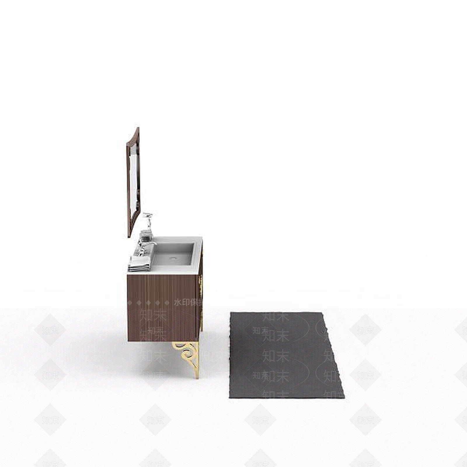 现代简约卫浴组合3D模型下载【ID:1195635501】