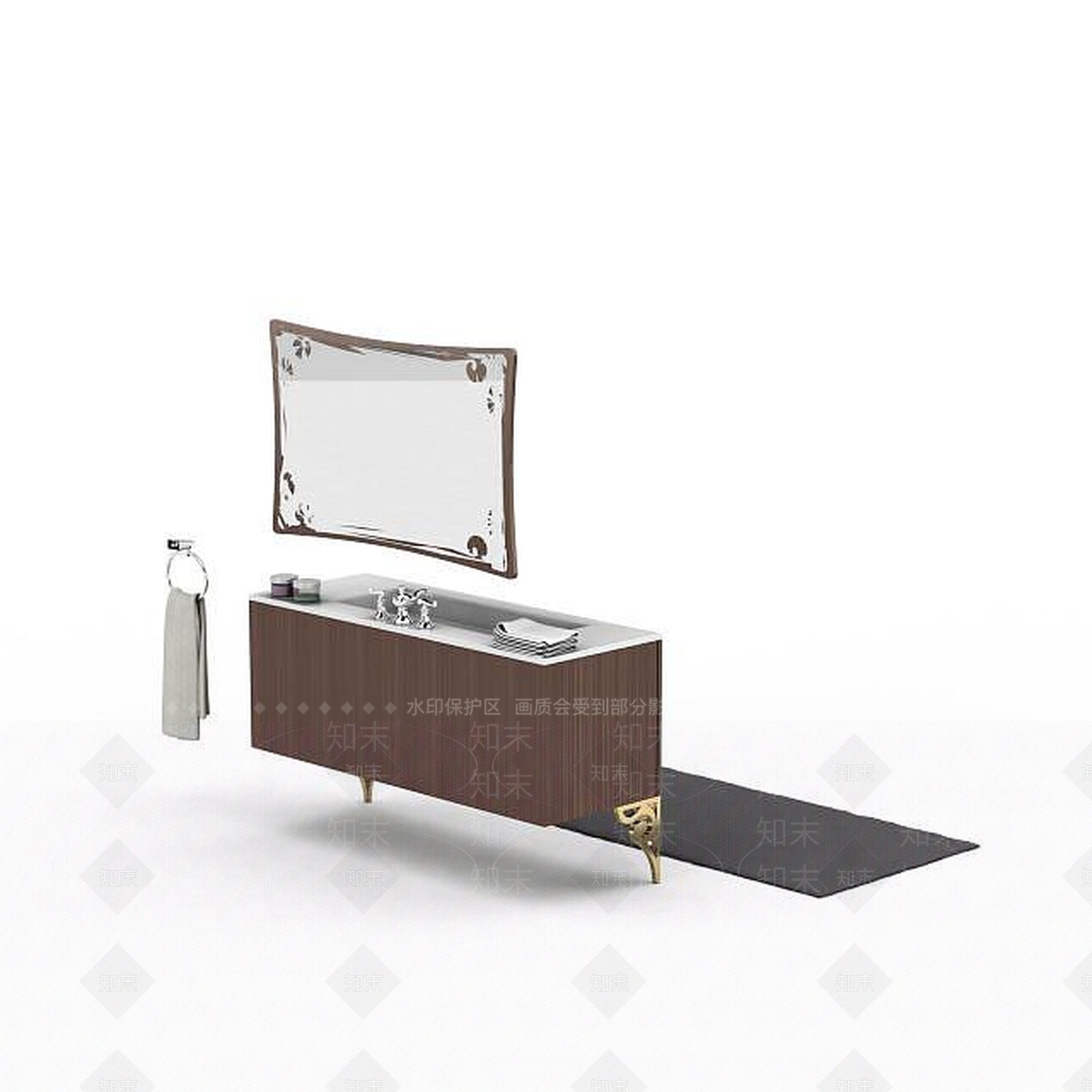 现代简约卫浴组合3D模型下载【ID:1195635501】