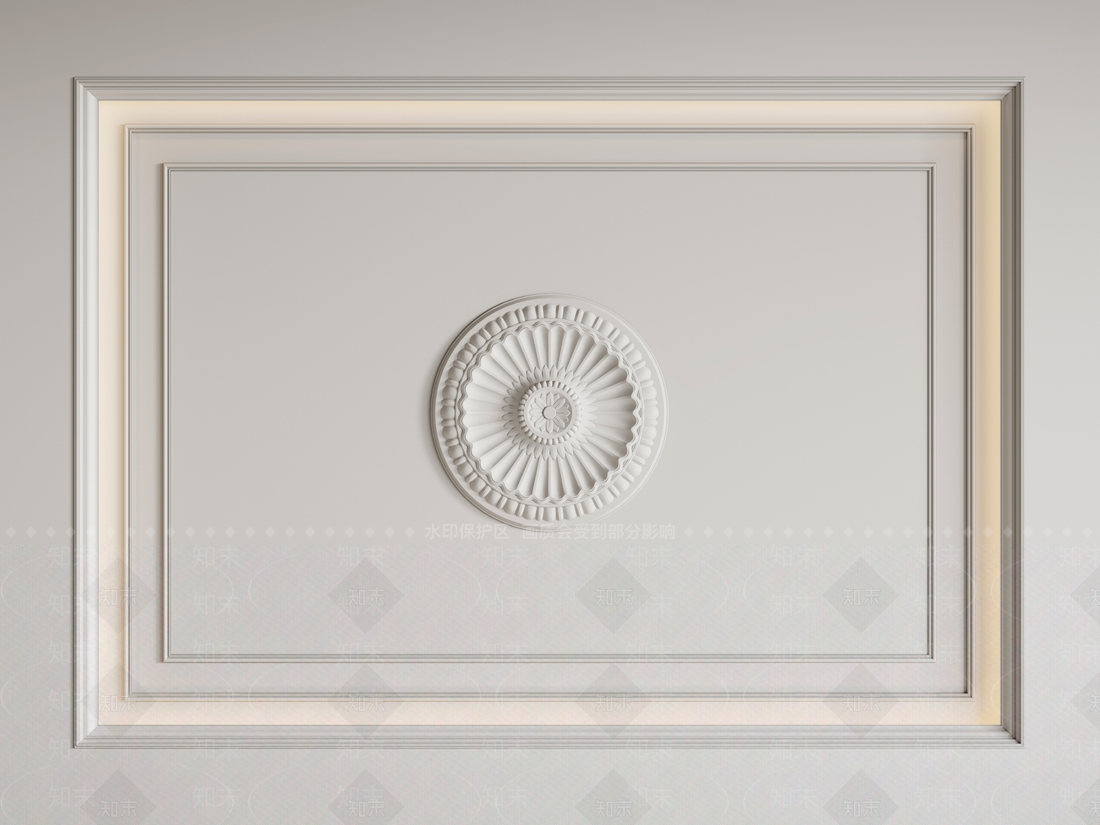 法式欧式吊顶SU模型下载【ID:1195636284】