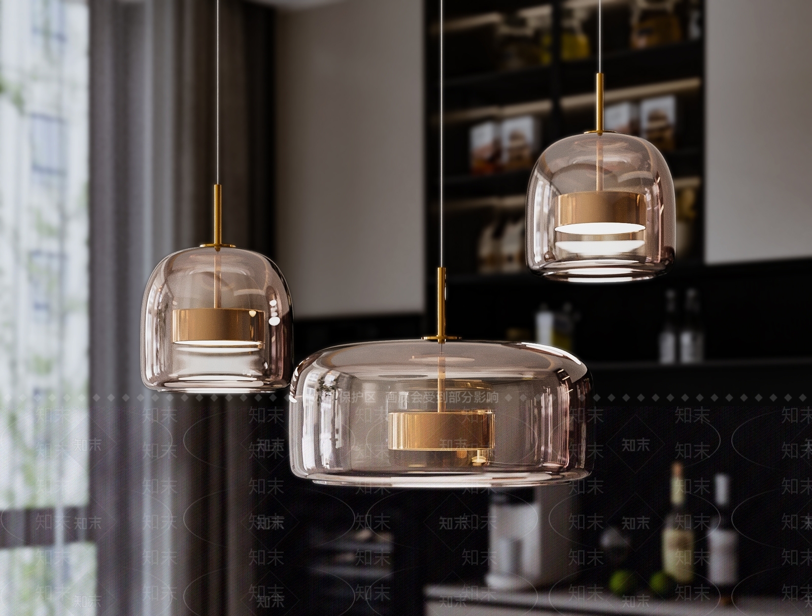 现代轻奢餐厅吊灯3D模型下载【ID:1195637017】