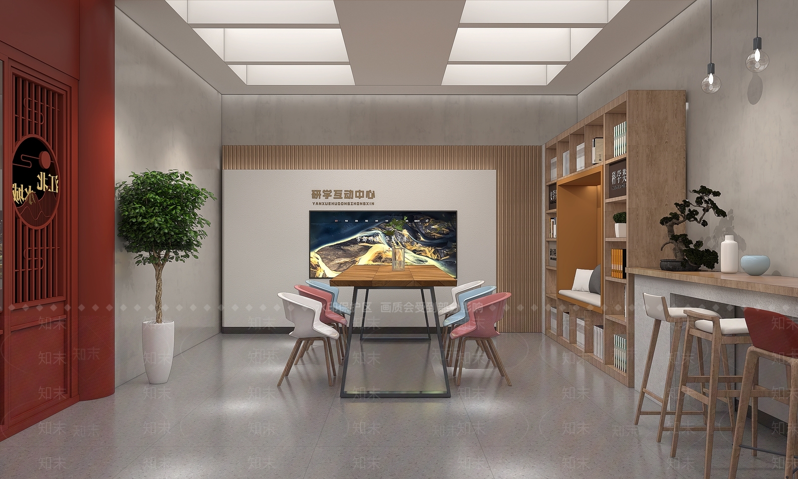 新中式其他文化空间SU模型下载【ID:1195640489】