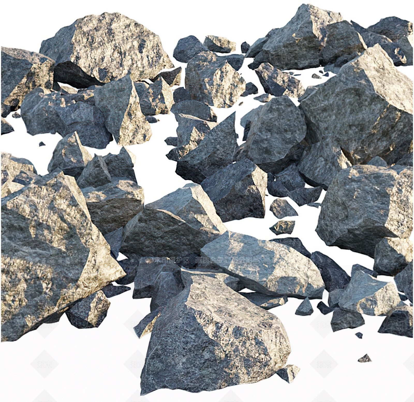 现代石头3D模型下载【ID:1195640059】