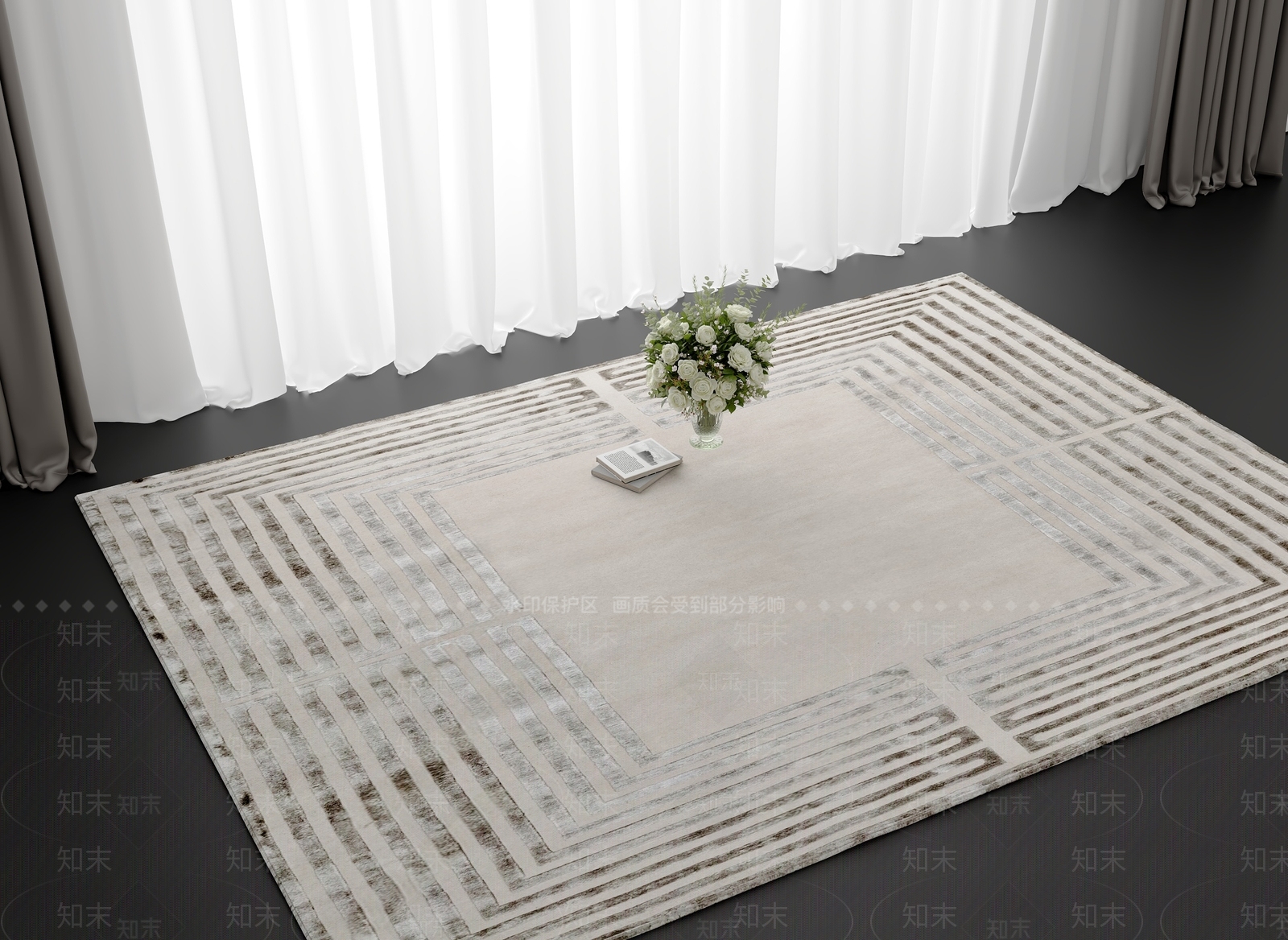 现代意式地毯3D模型下载【ID:1195641676】