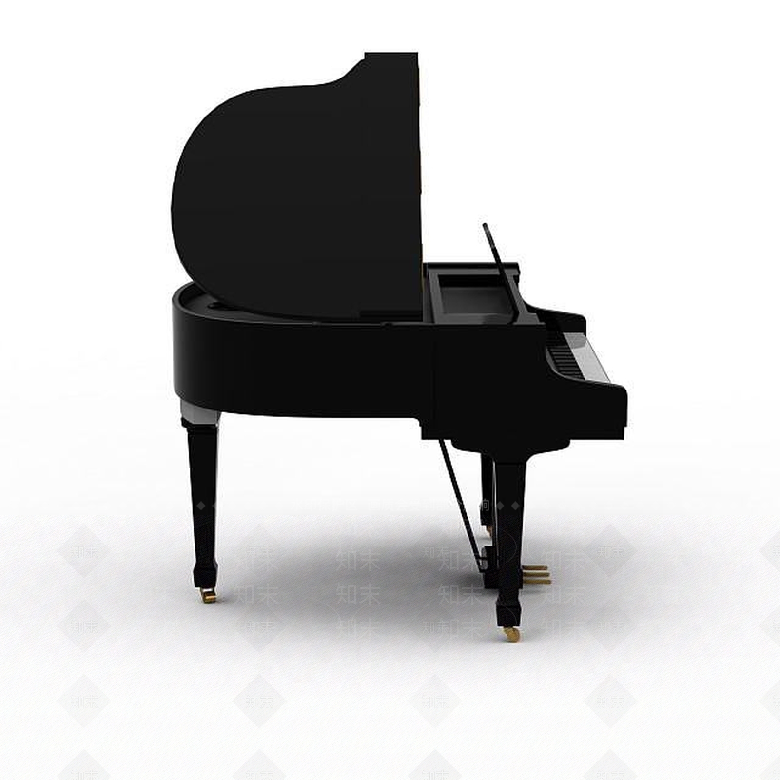 现代简约钢琴3D模型下载【ID:1195643122】