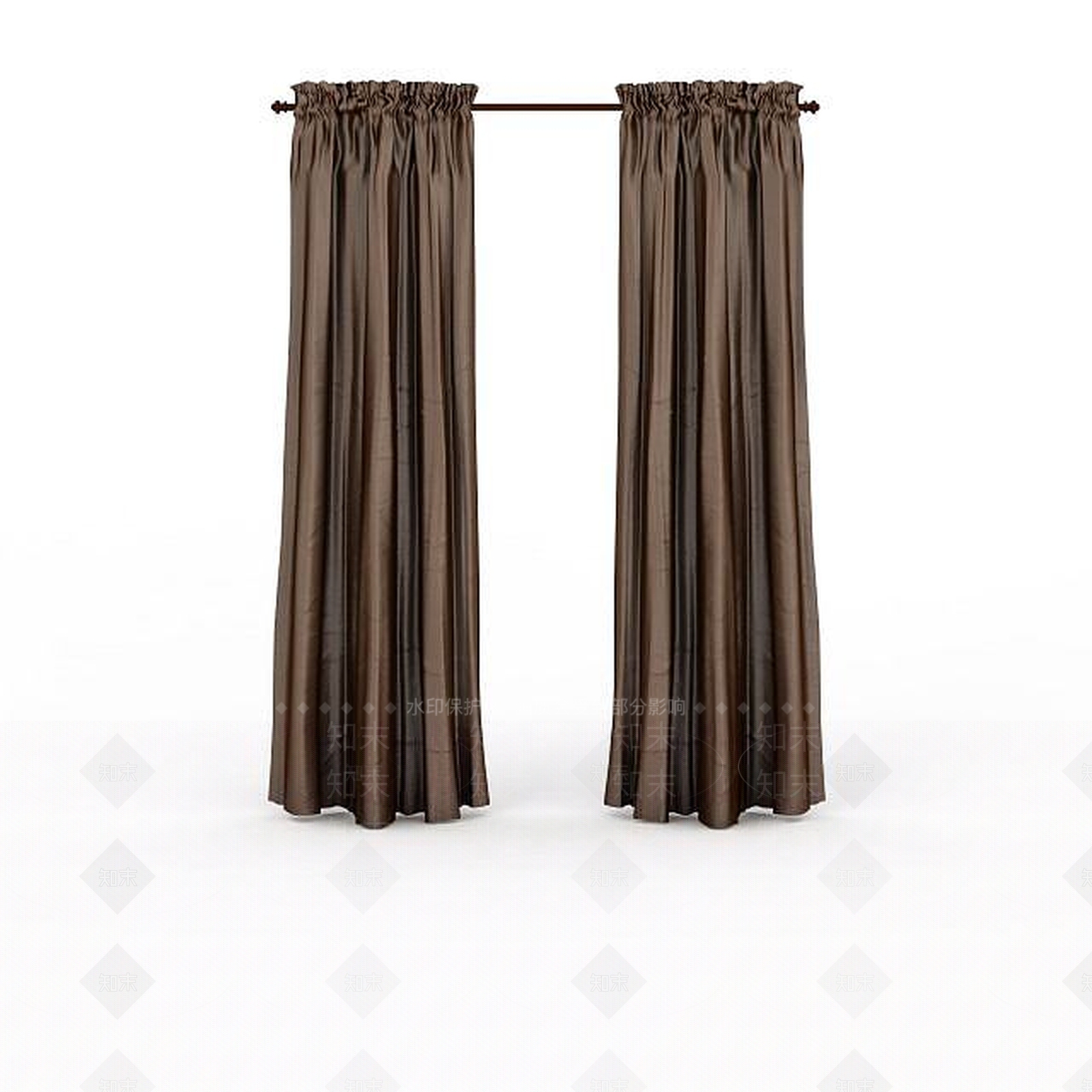 现代客厅窗帘3D模型下载【ID:1195644922】