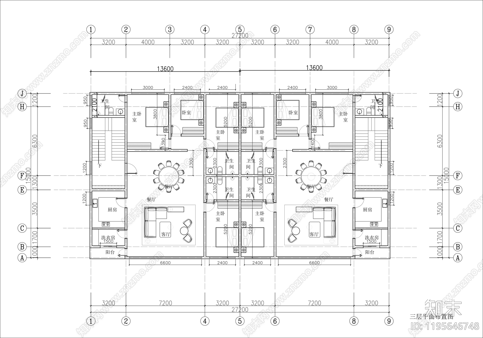 建筑平面布置图施工图下载【ID:1195646748】