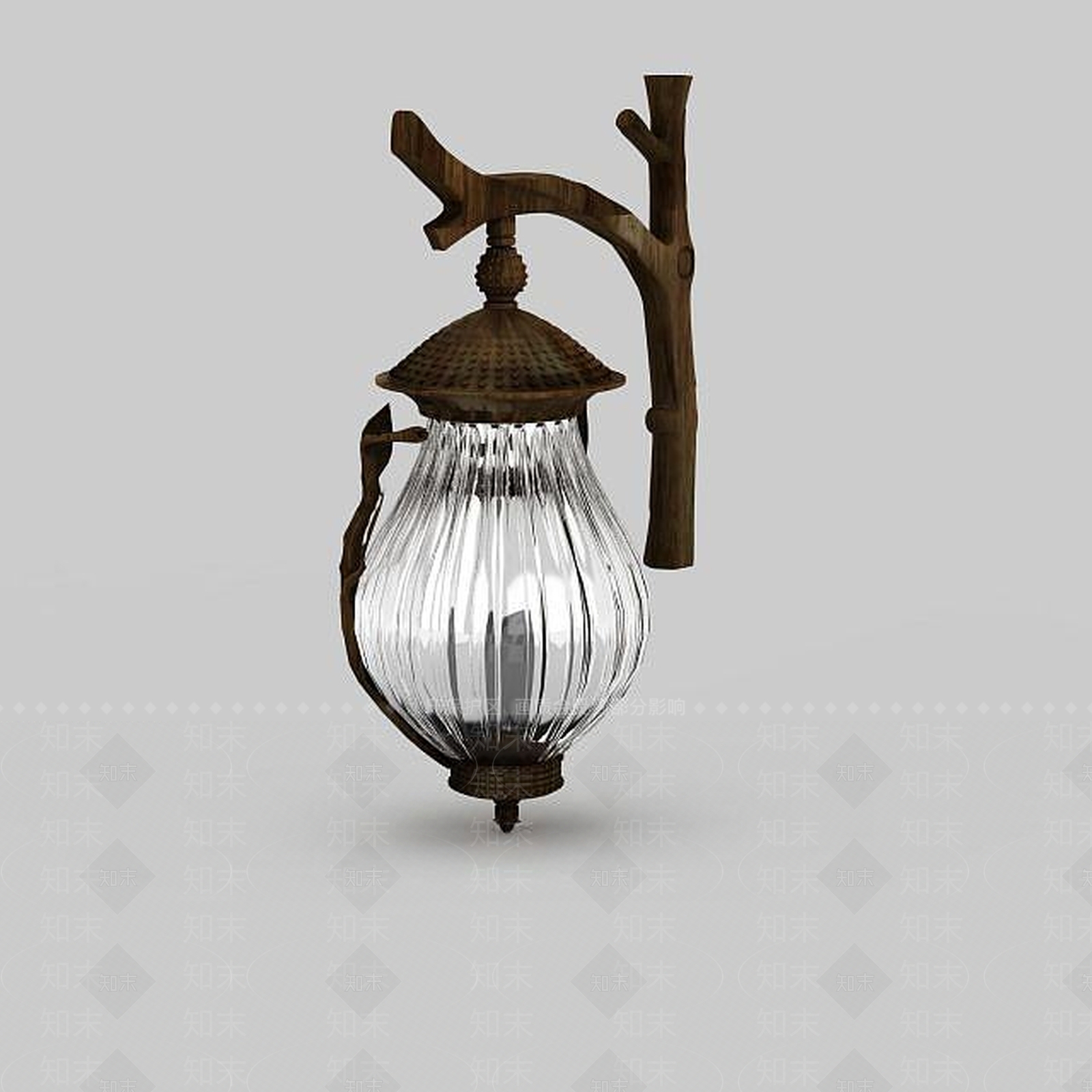 现代田园树枝壁灯3D模型下载【ID:1195646881】