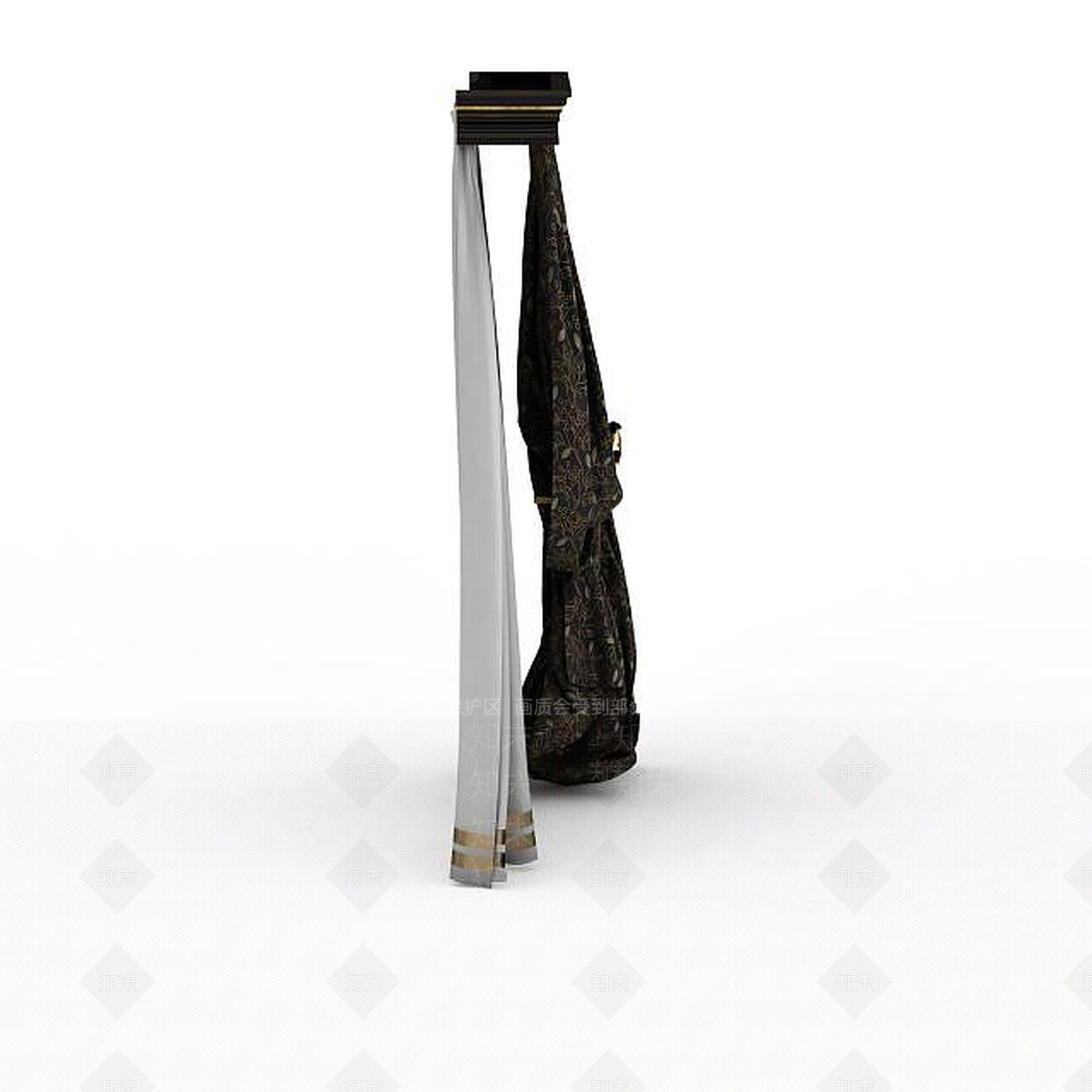 现代简约窗帘3D模型下载【ID:1195646858】
