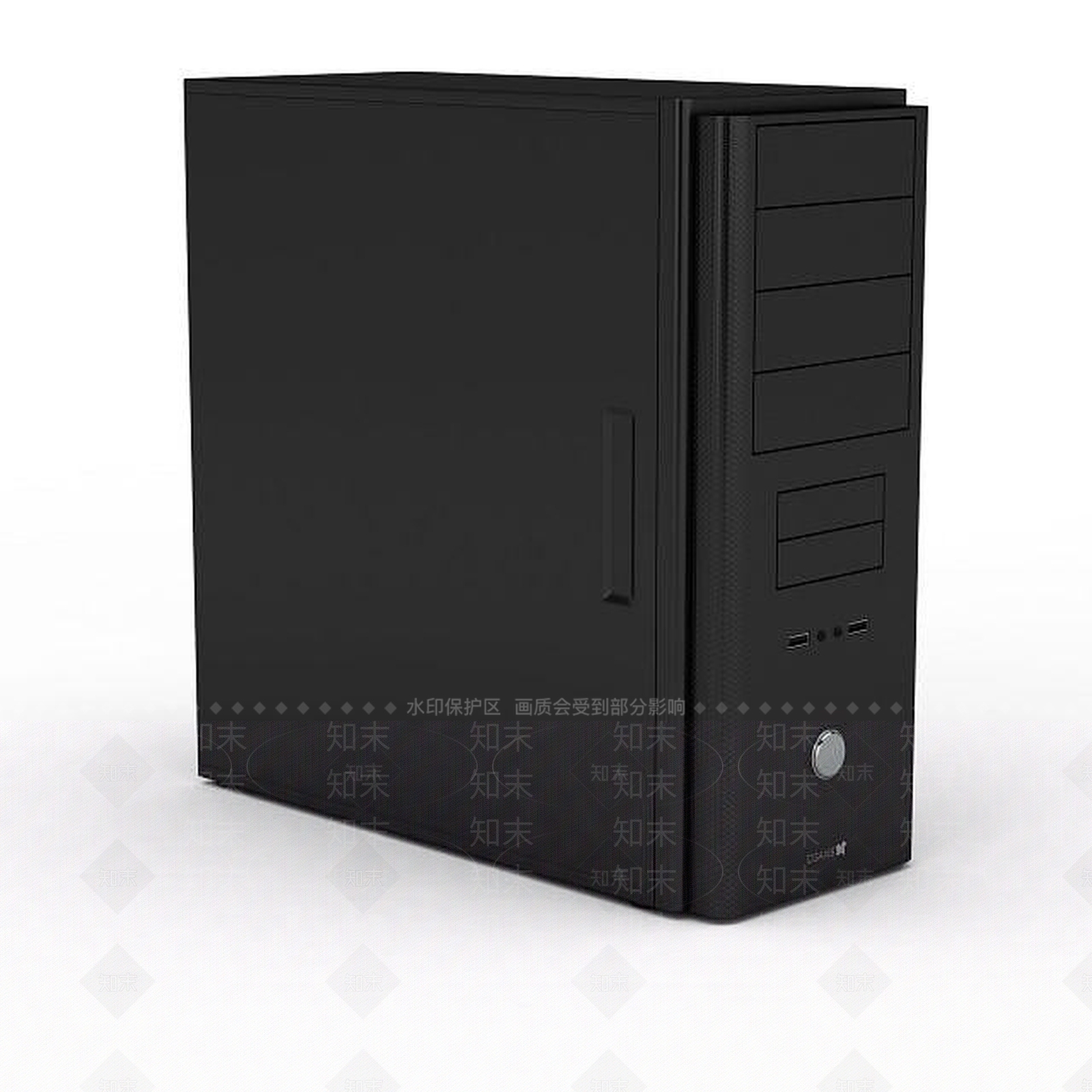 现代台式机机箱3D模型下载【ID:1195648033】