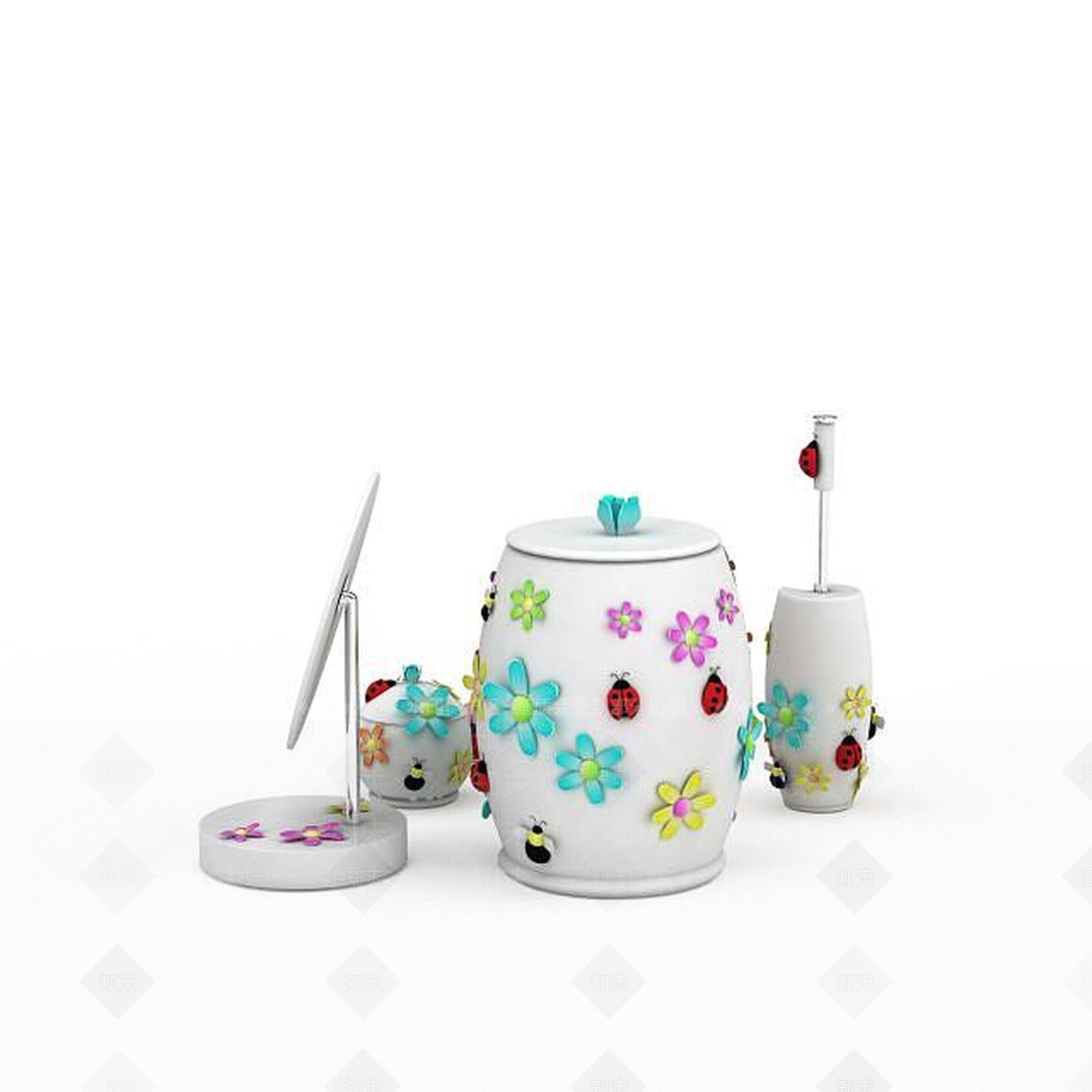 现代洗涤用品3D模型下载【ID:1195648829】