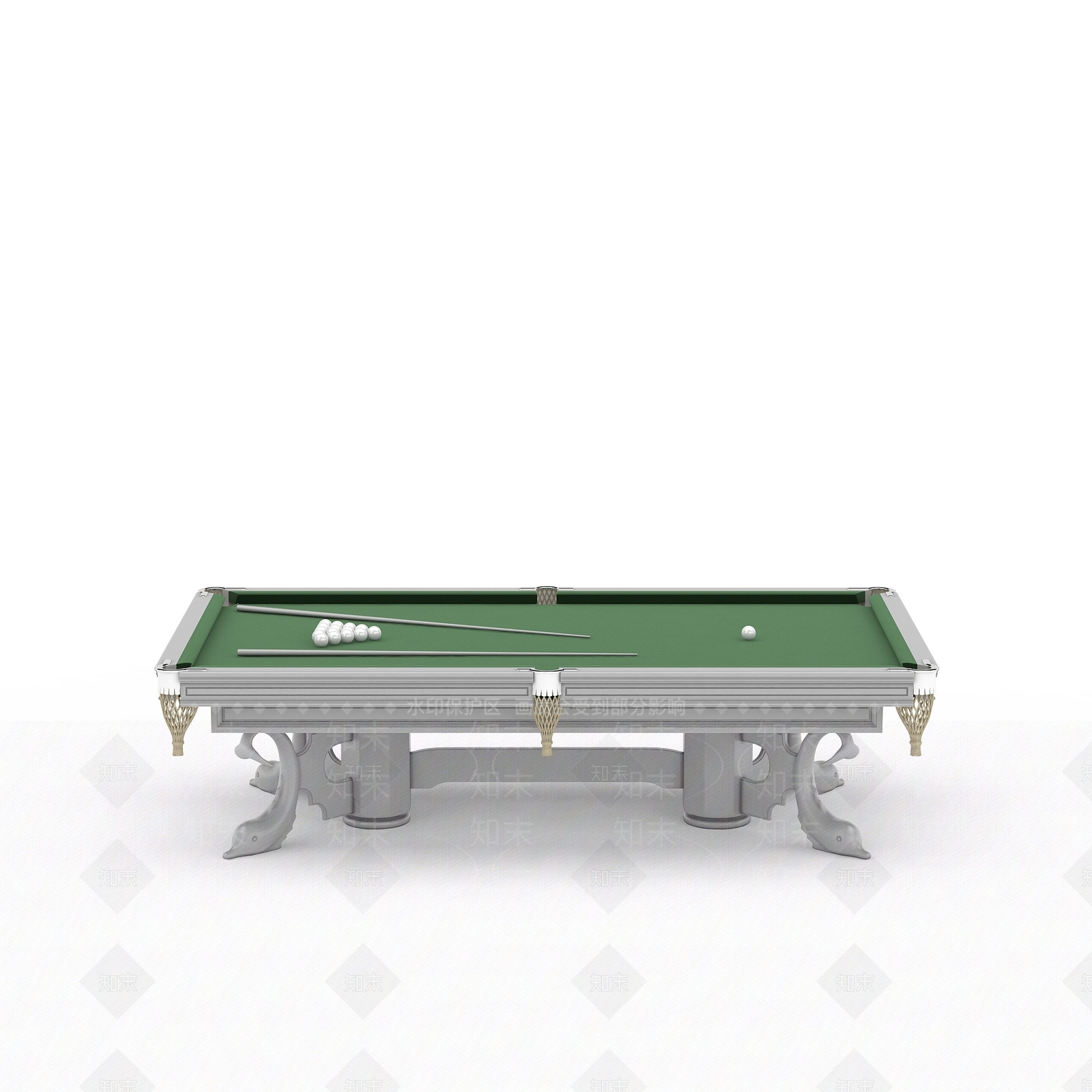现代简约台球桌3D模型下载【ID:1195649290】