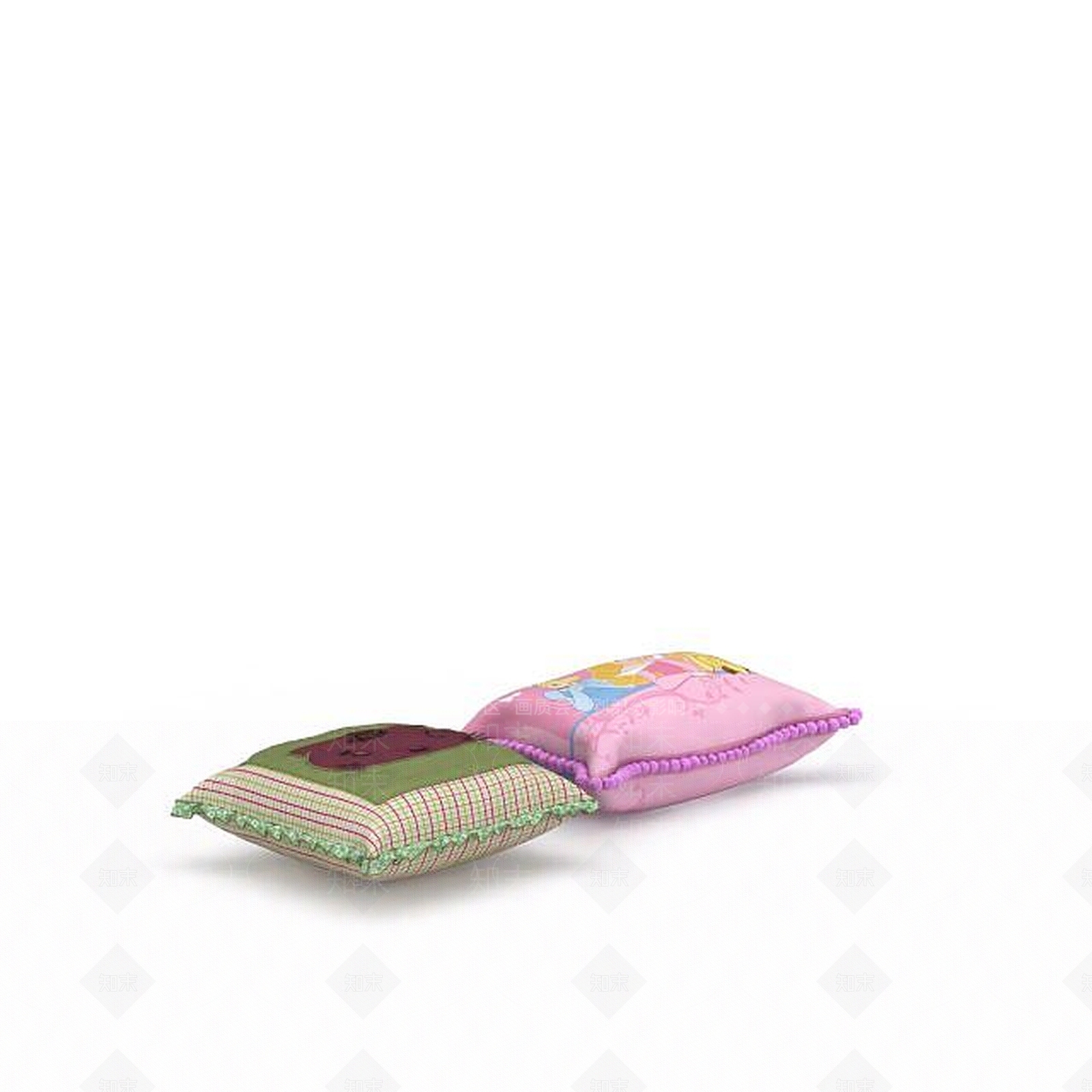 现代简约抱枕3D模型下载【ID:1195649420】