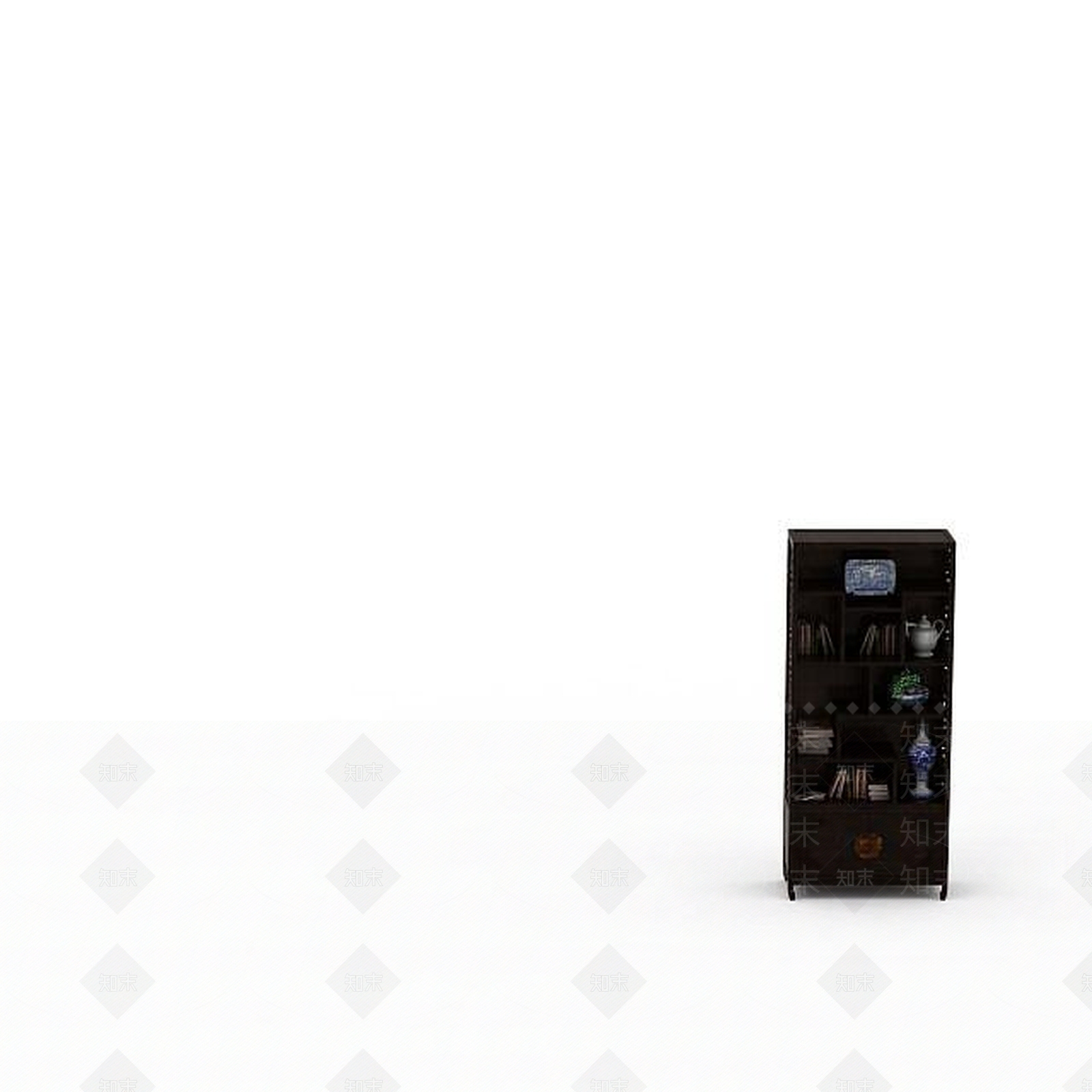 中式书柜3D模型下载【ID:1195651552】