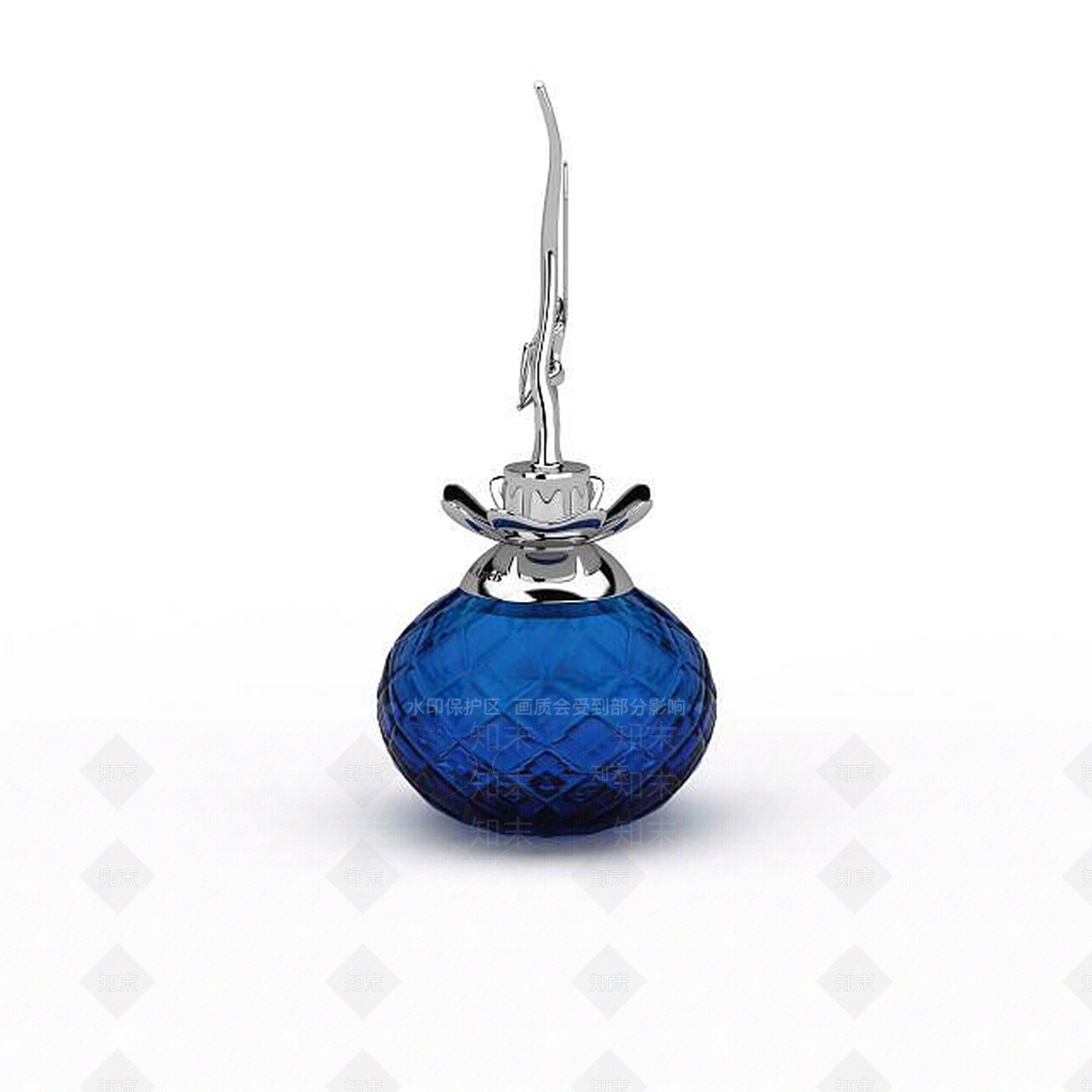 现代蓝色香水瓶3D模型下载【ID:1195652211】