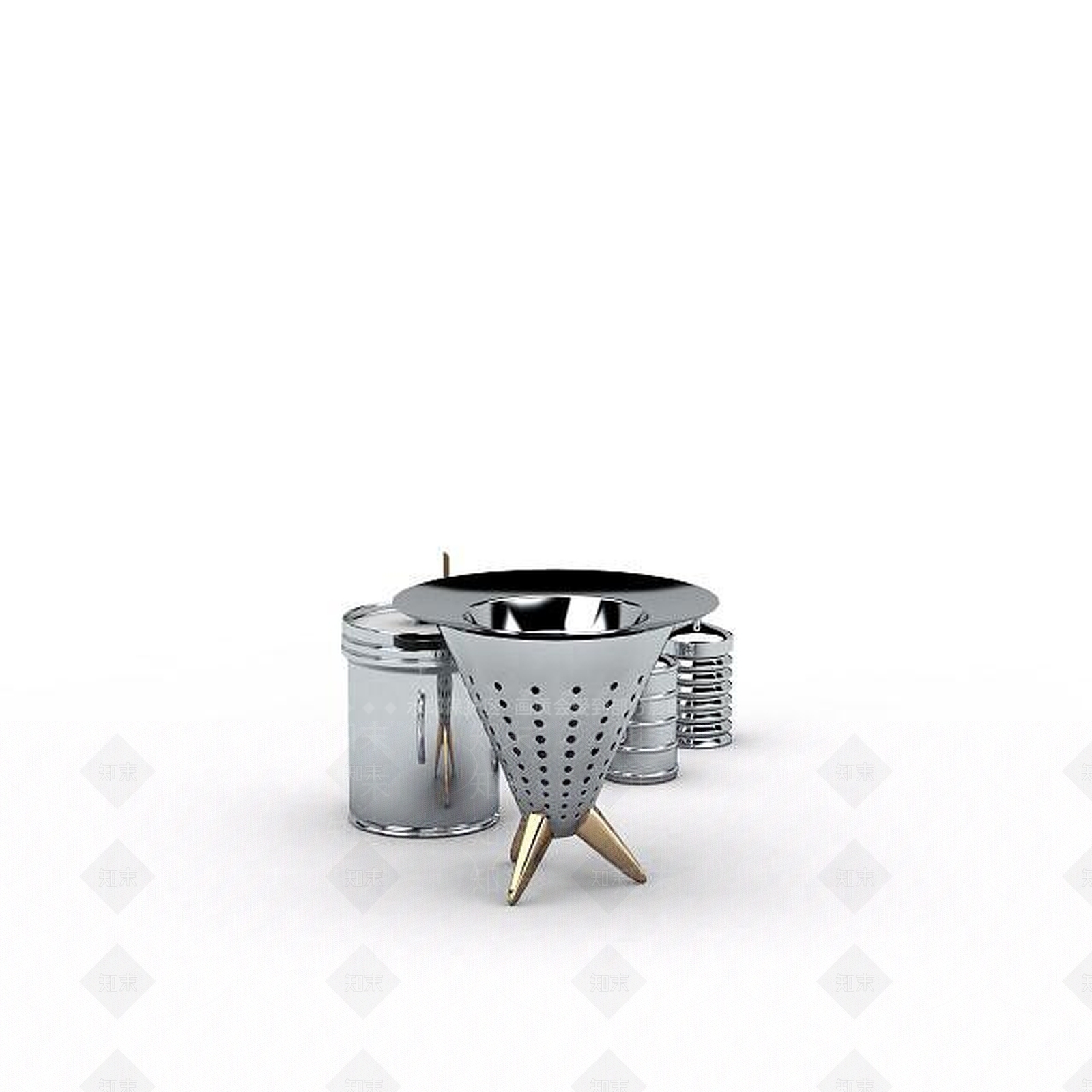 现代厨房器具组合3D模型下载【ID:1195652786】