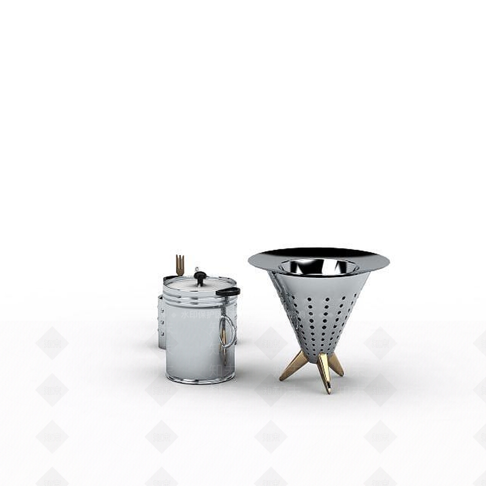 现代厨房器具组合3D模型下载【ID:1195652786】