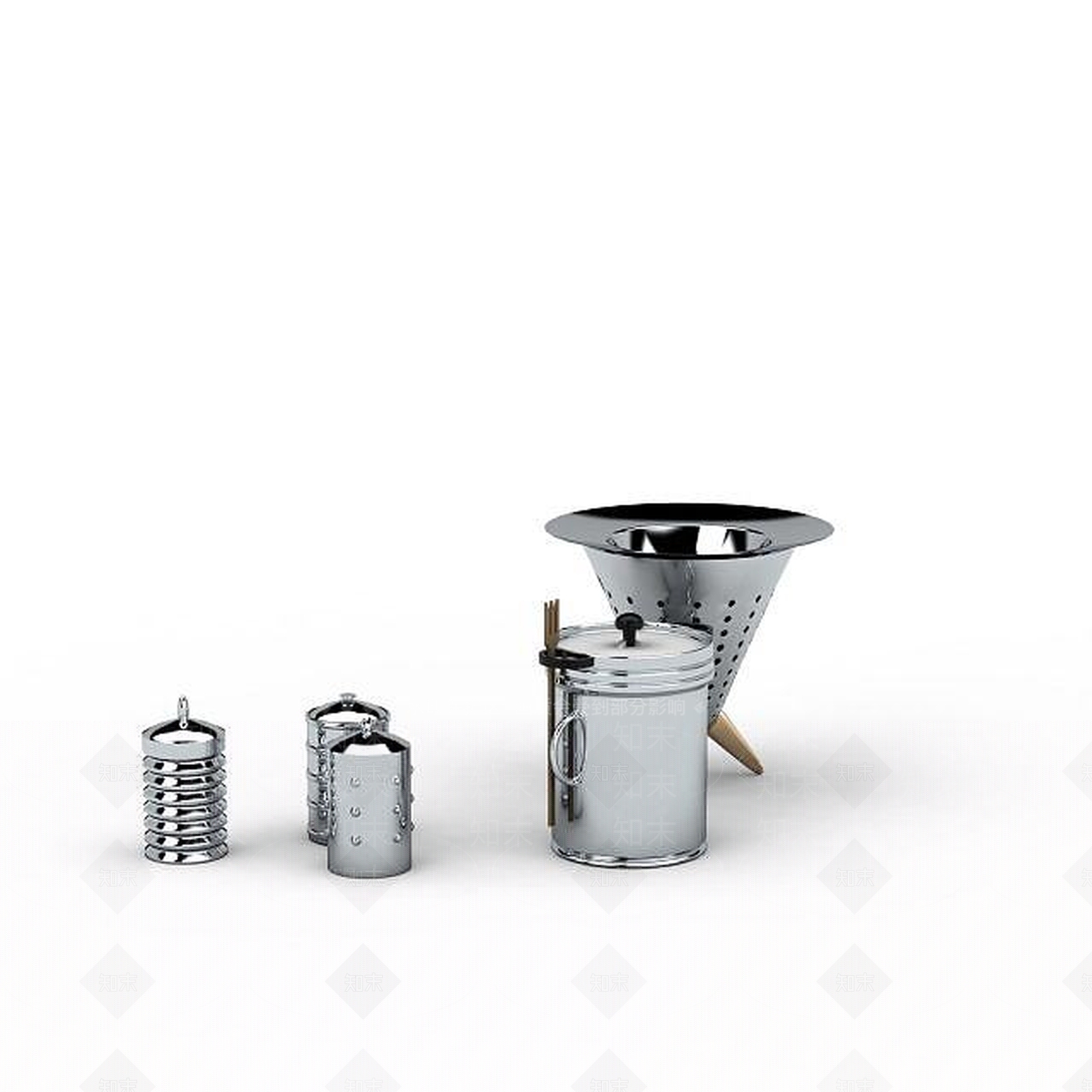 现代厨房器具组合3D模型下载【ID:1195652786】