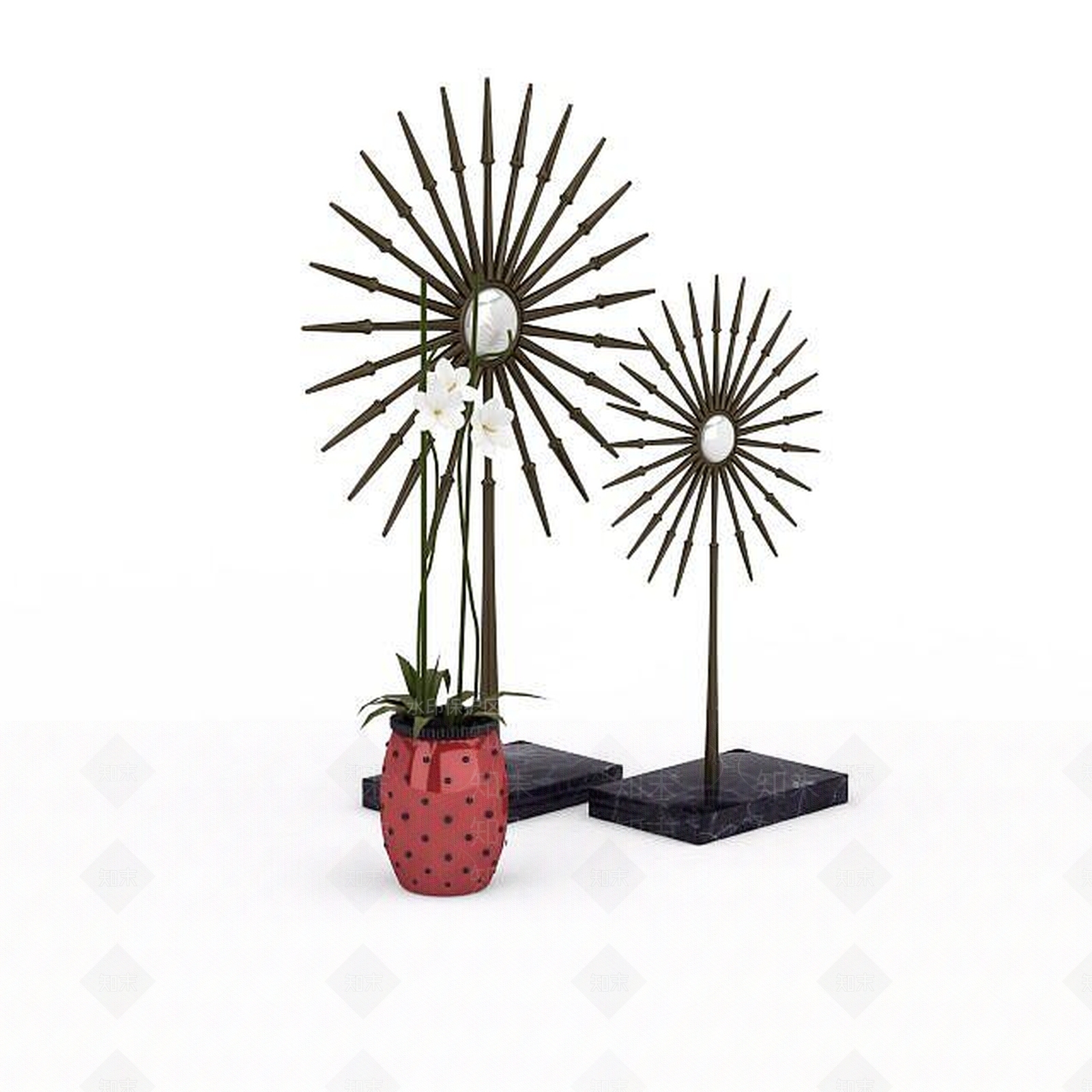 现代简约装饰品3D模型下载【ID:1195653401】