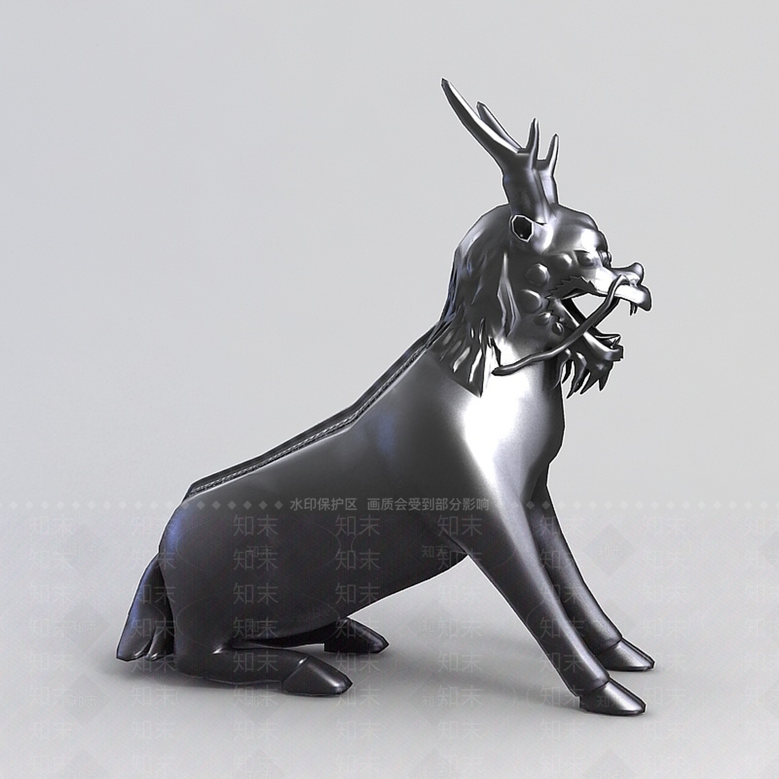 现代麒麟摆件3D模型下载【ID:1195653443】