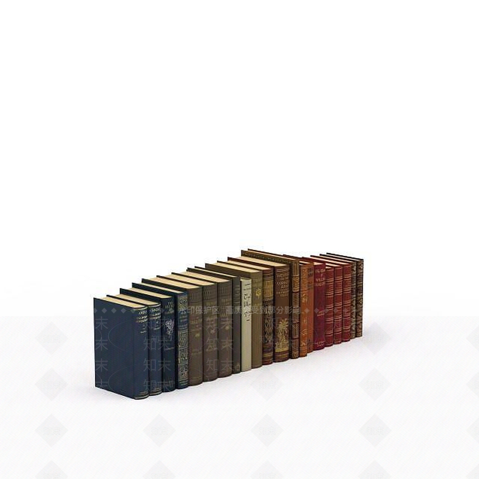 现代英文书籍3D模型下载【ID:1195653555】