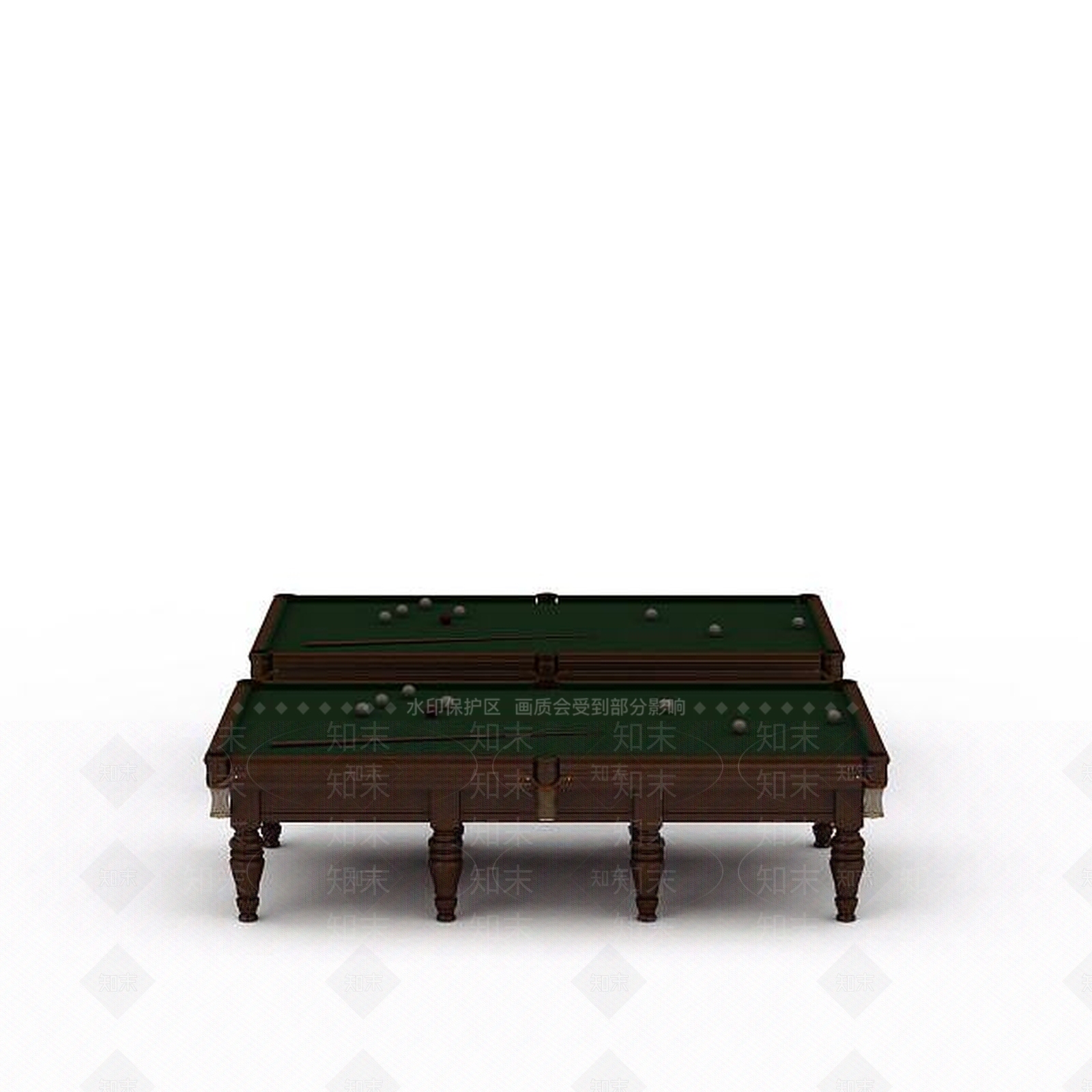 美式台球桌3D模型下载【ID:1195655168】