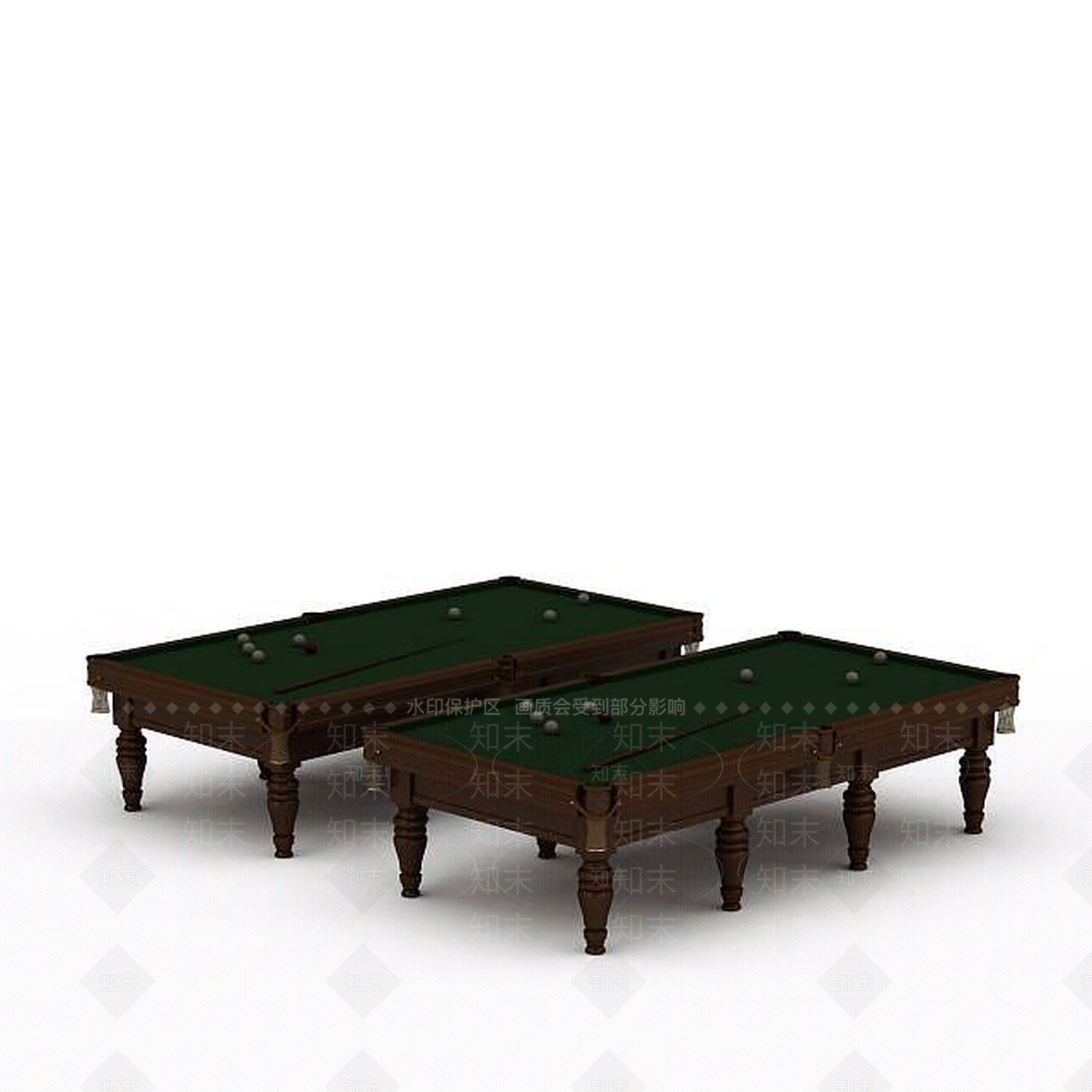 美式台球桌3D模型下载【ID:1195655168】