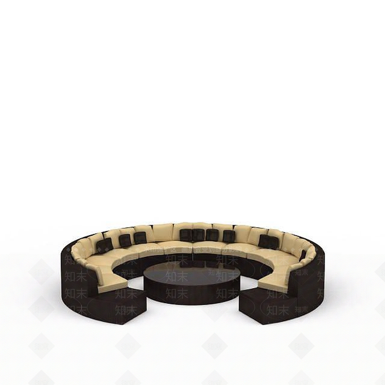 现代酒店大厅沙发3D模型下载【ID:1195655533】