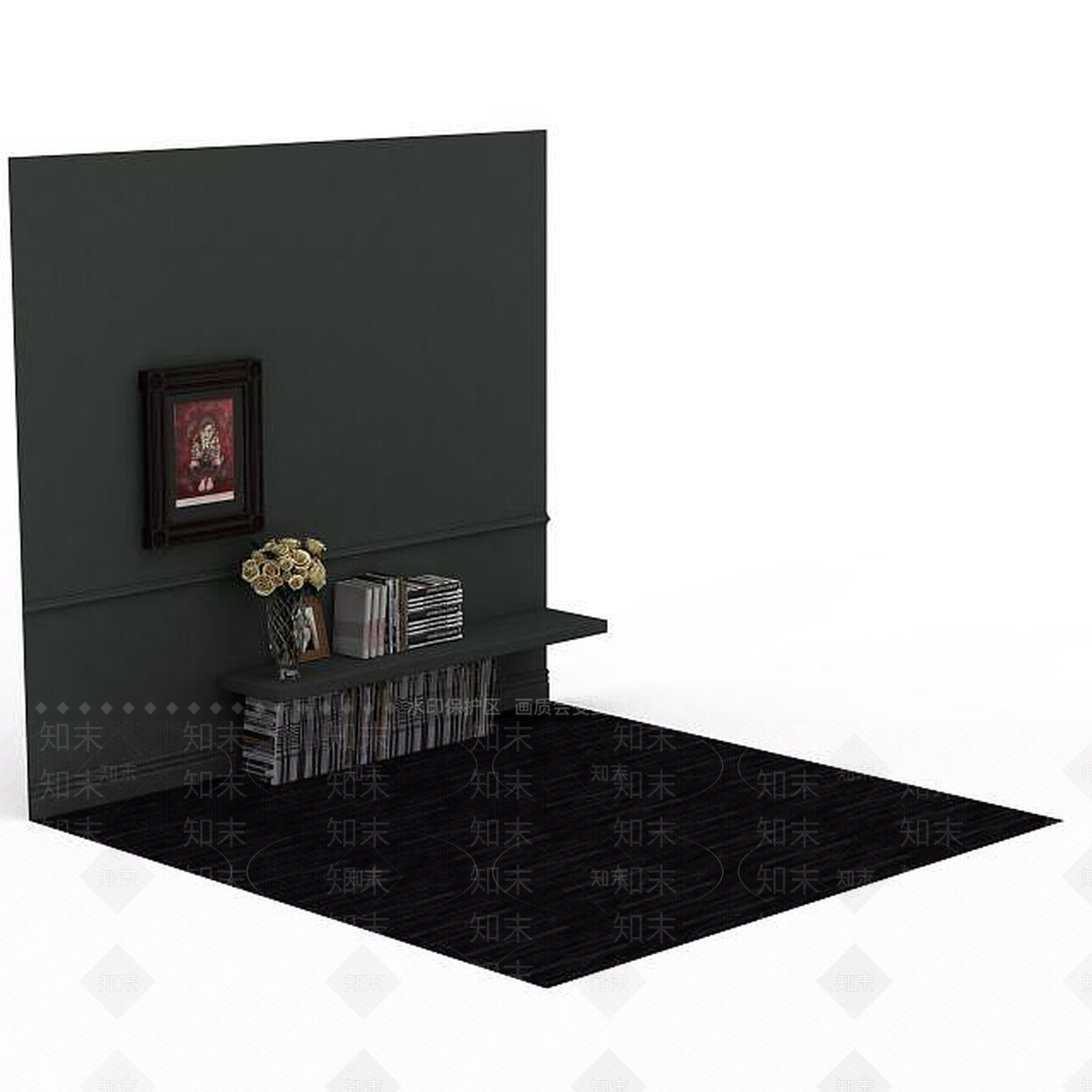 现代背景墙组合3D模型下载【ID:1195656925】