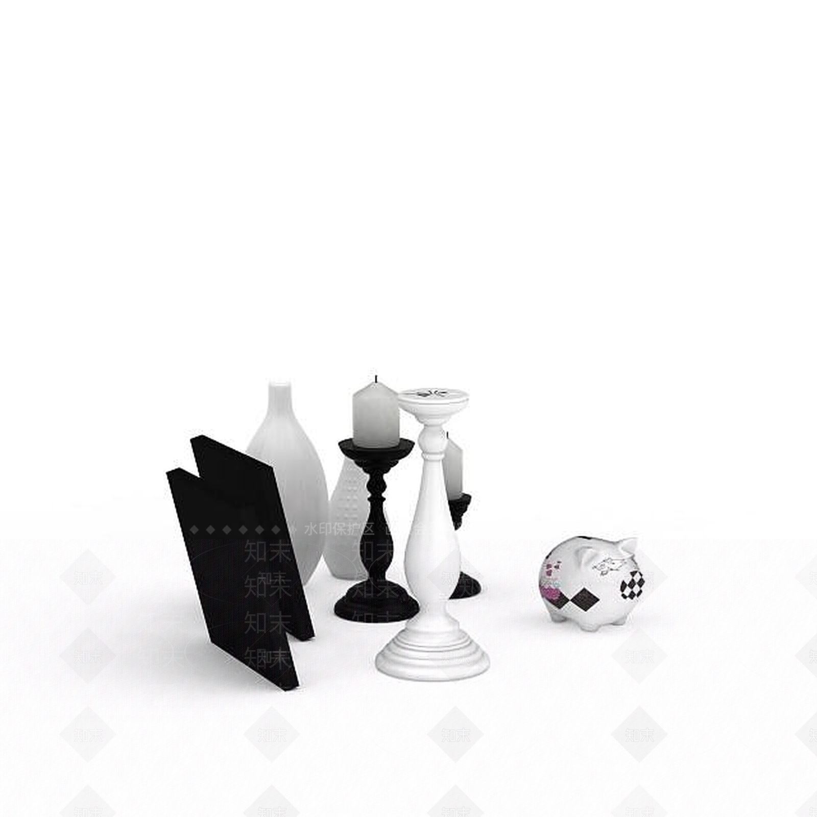 现代创意陈设品3D模型下载【ID:1195657028】
