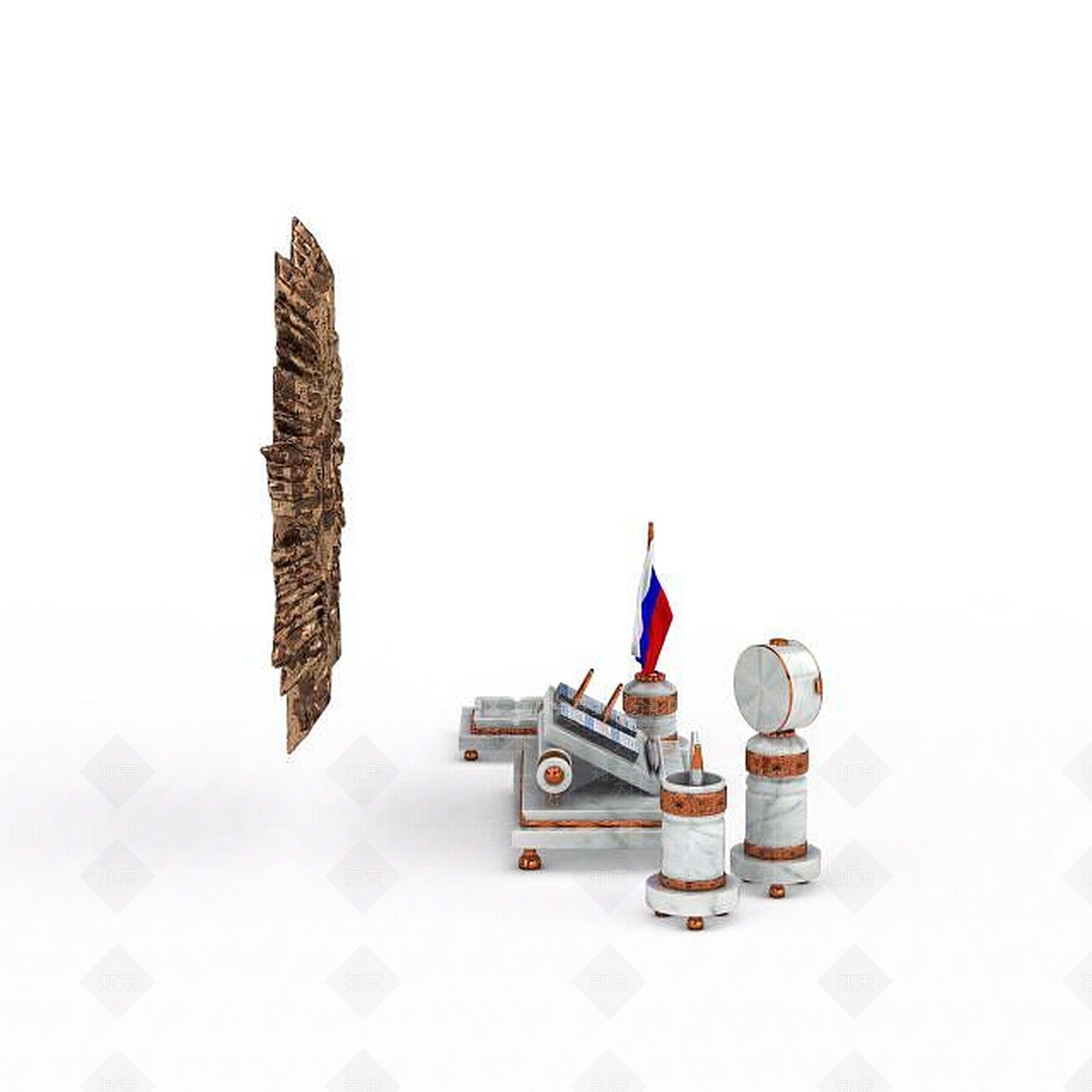 现代简约陈设品3D模型下载【ID:1195657102】