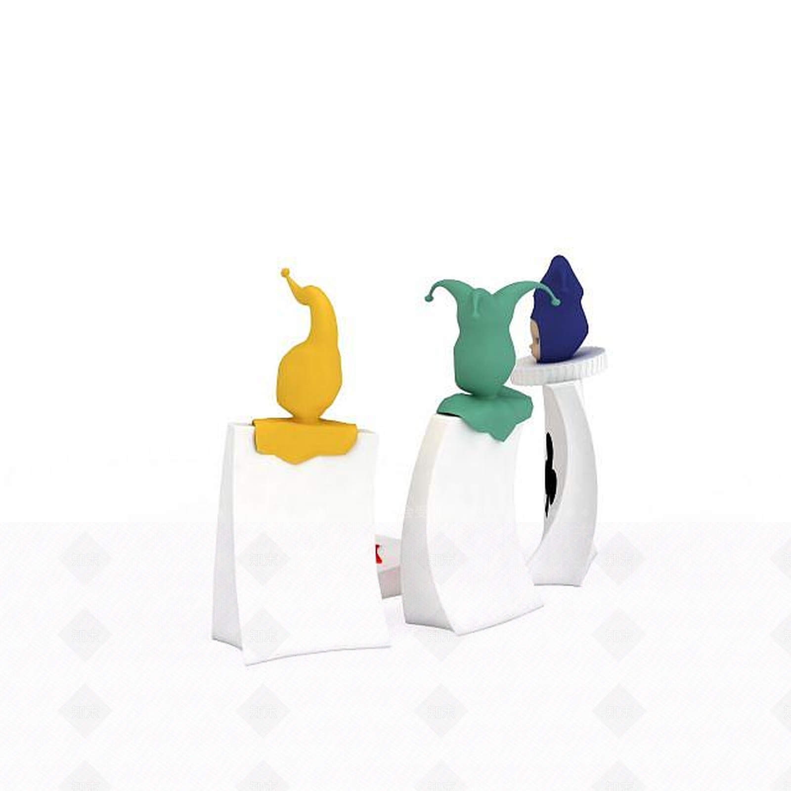 现代卡通陈设品3D模型下载【ID:1195657253】