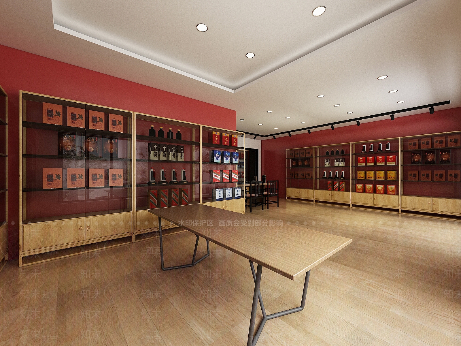 现代酒厂烟酒店酒柜收纳3D模型下载【ID:1195657638】