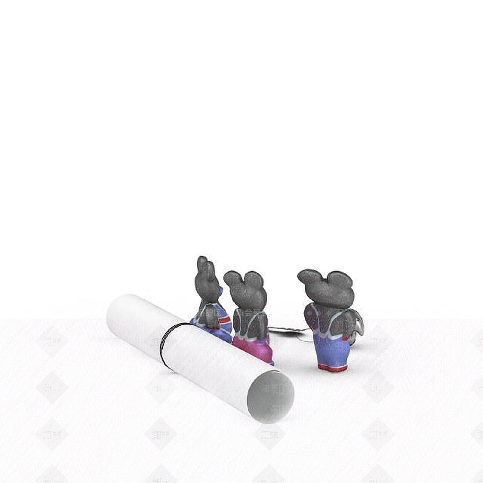 现代卡通装饰品3D模型下载【ID:1195657832】