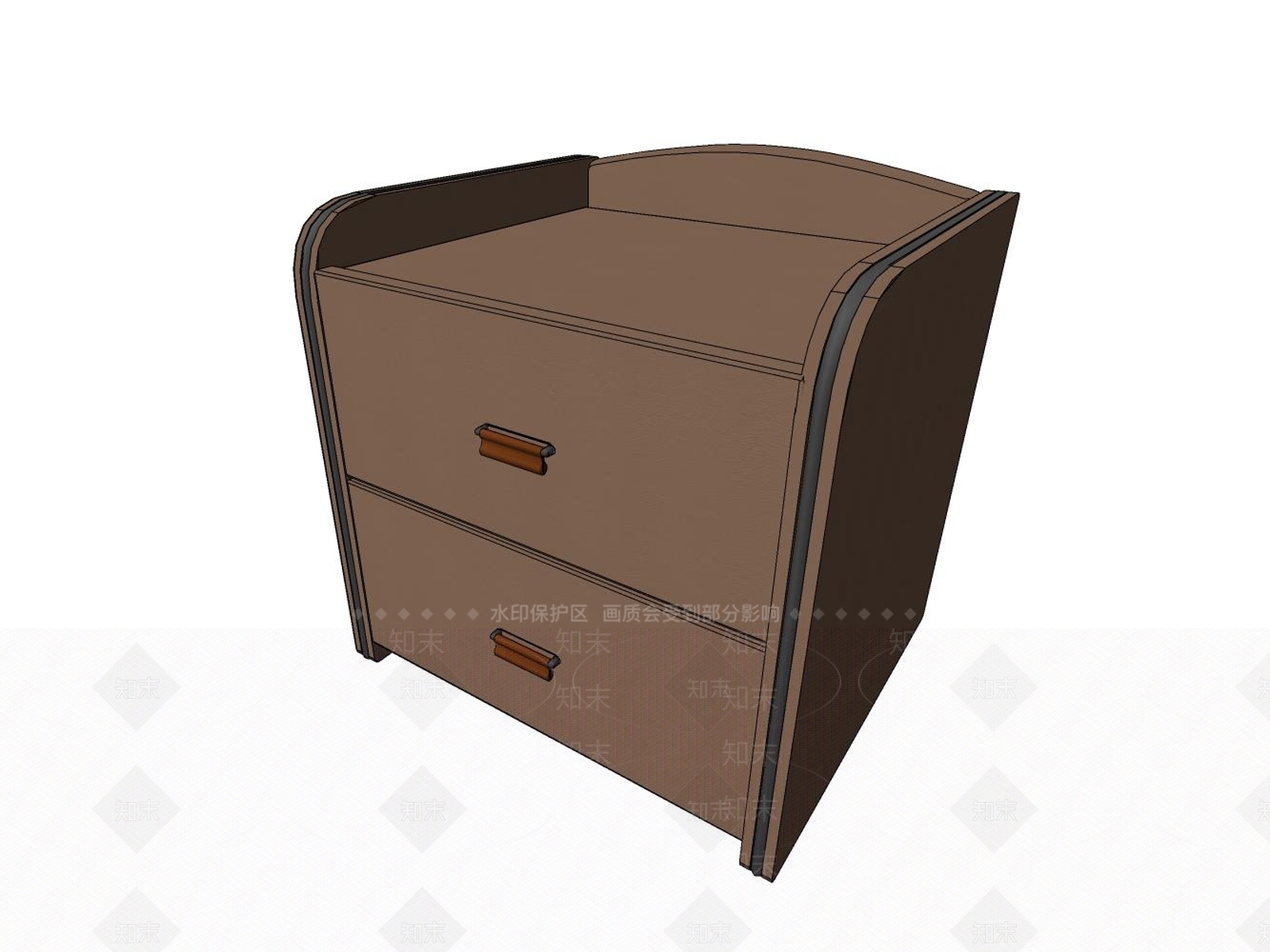 中式床头柜SU模型下载【ID:1195658465】