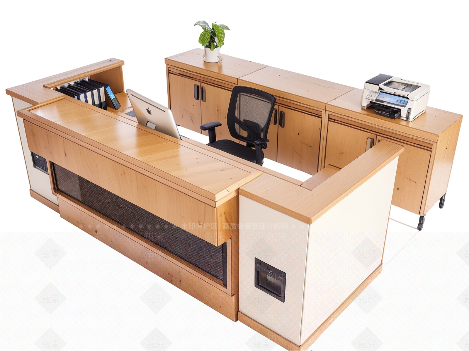 现代前台SU模型下载【ID:1195659316】