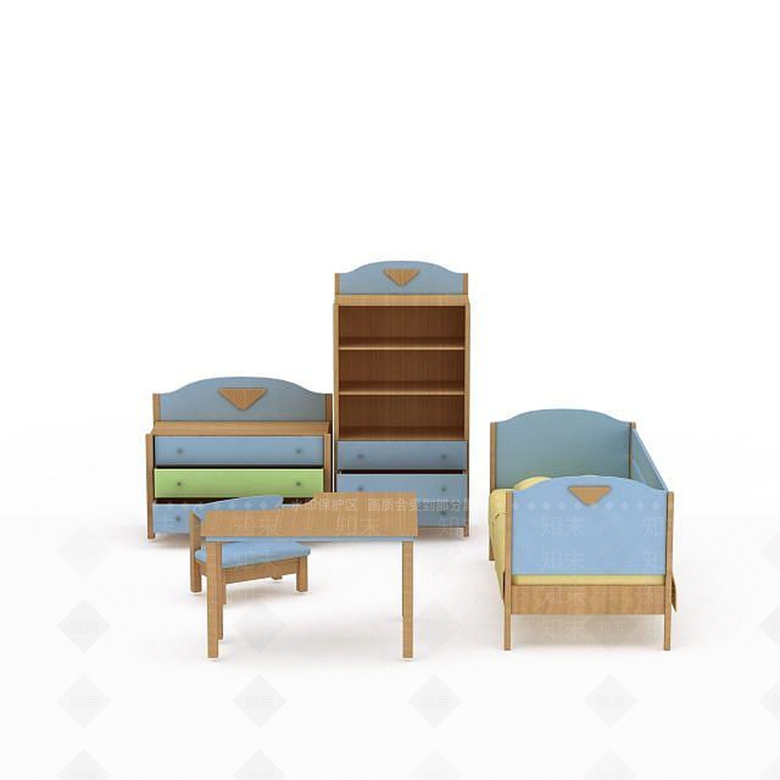 现代衣柜3D模型下载【ID:1195668476】