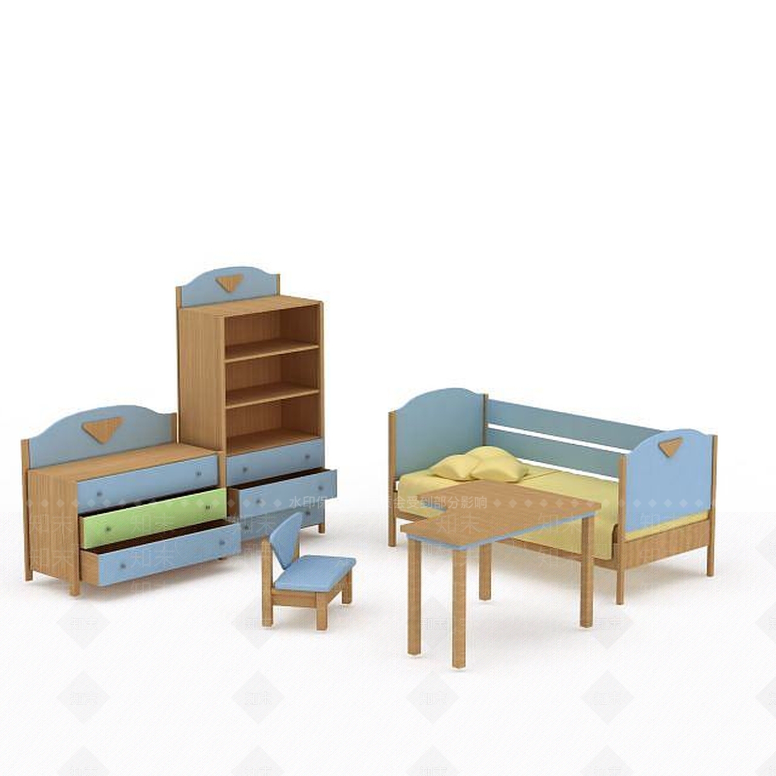现代衣柜3D模型下载【ID:1195668476】
