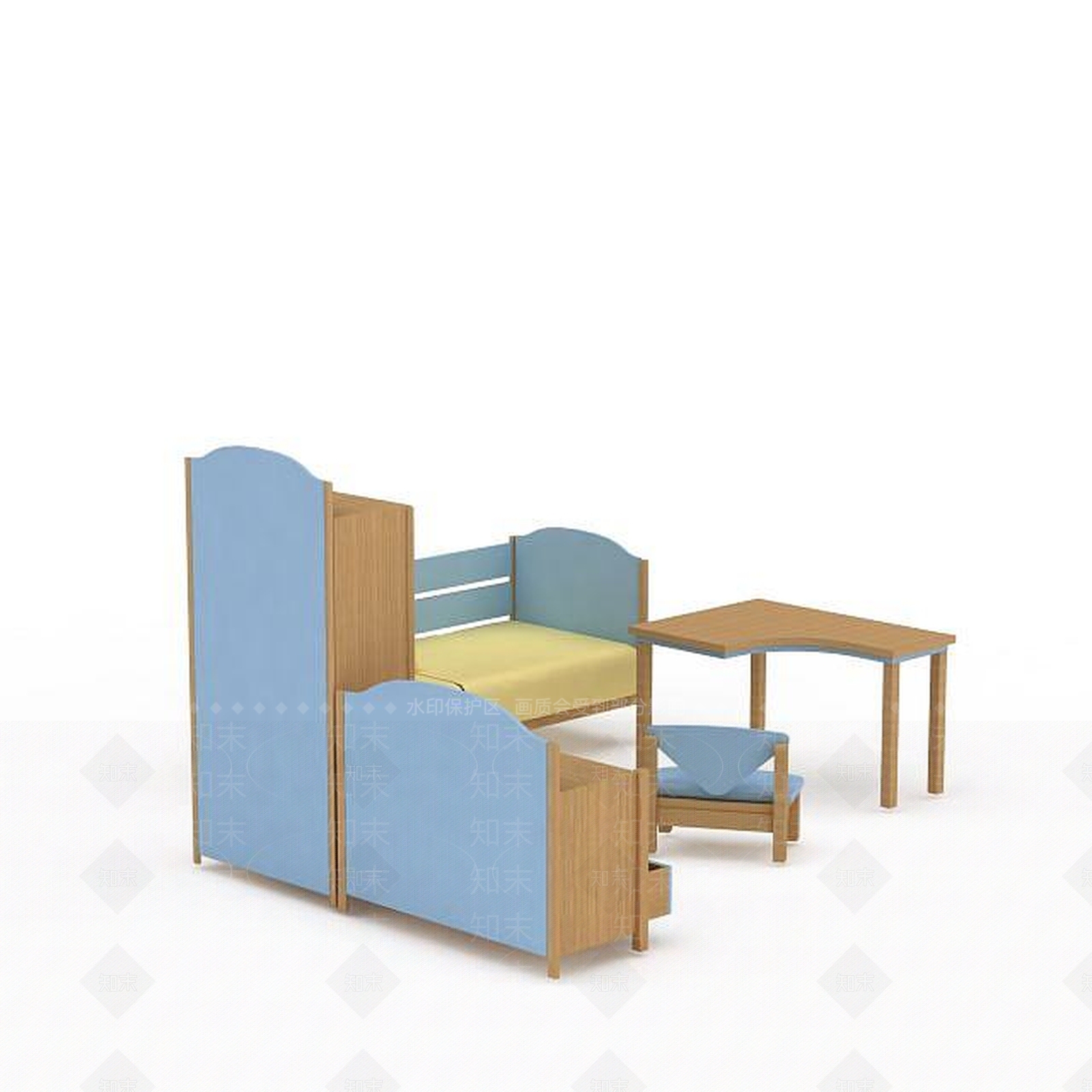 现代衣柜3D模型下载【ID:1195668476】